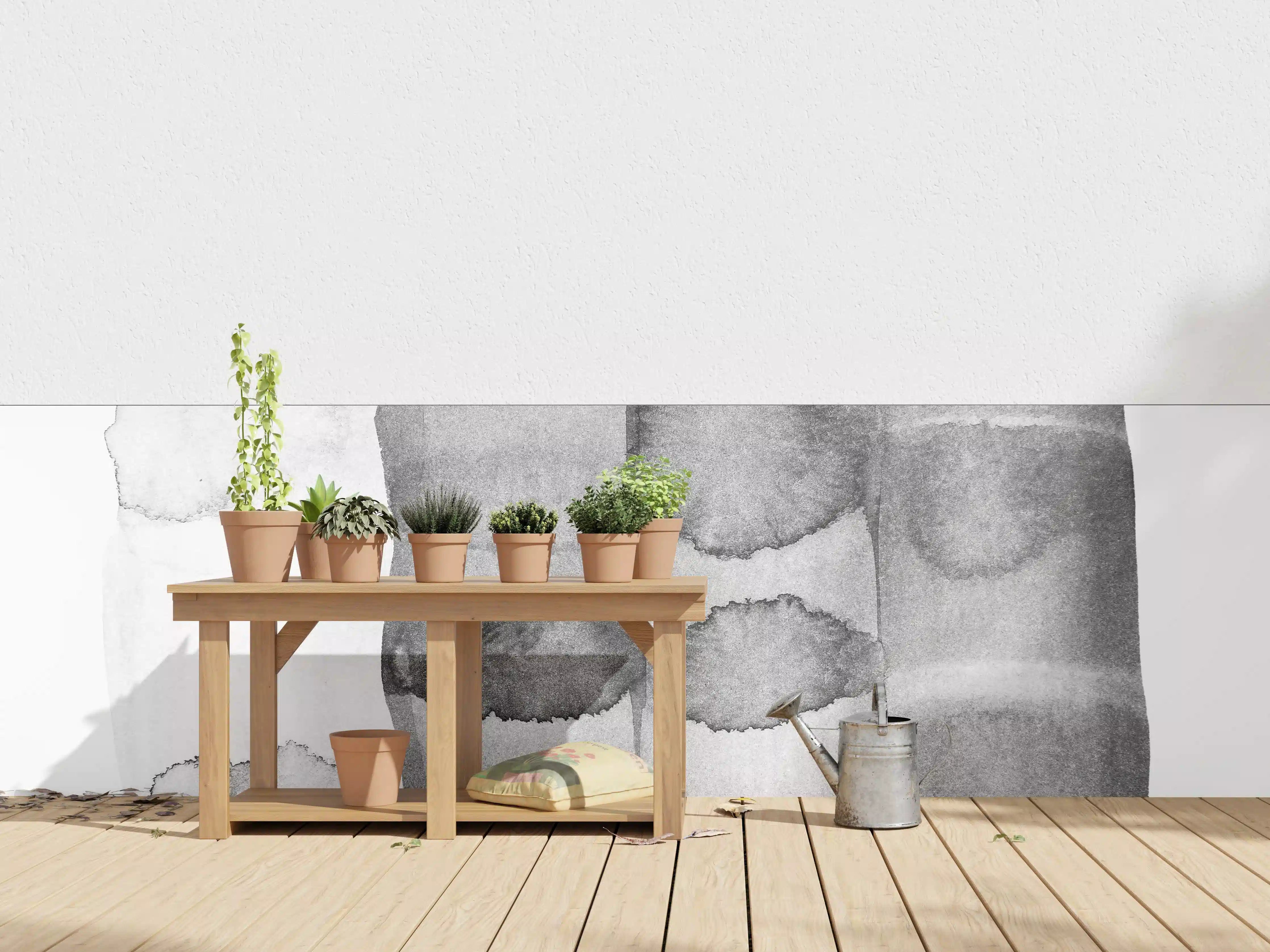 Wandverkleidung außen - Aquarell Muster in Grau