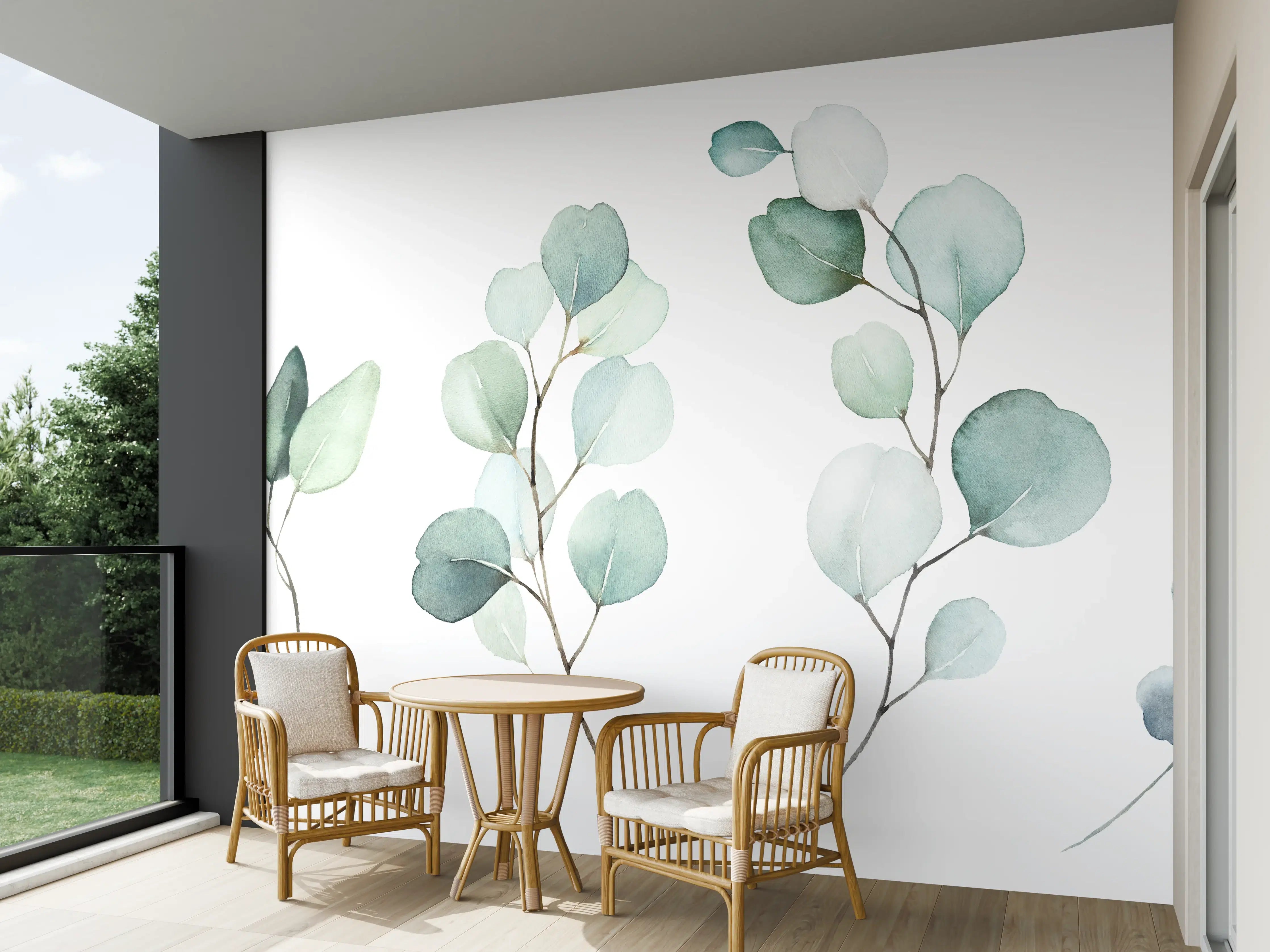 Wandverkleidung außen - Aquarell von verschiedenen Ästen