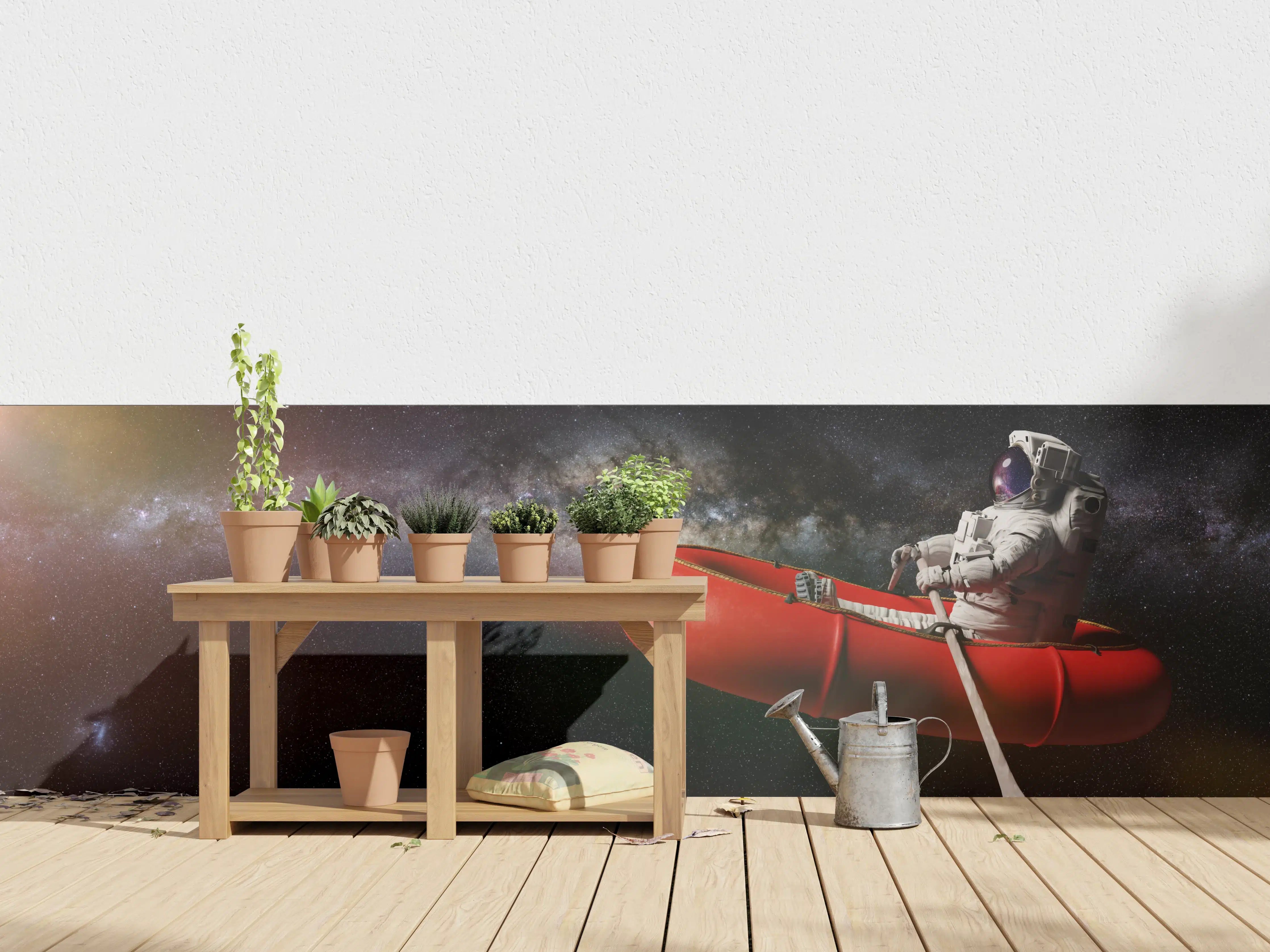 Wandverkleidung außen - Astronaut in Space Schlauchboot