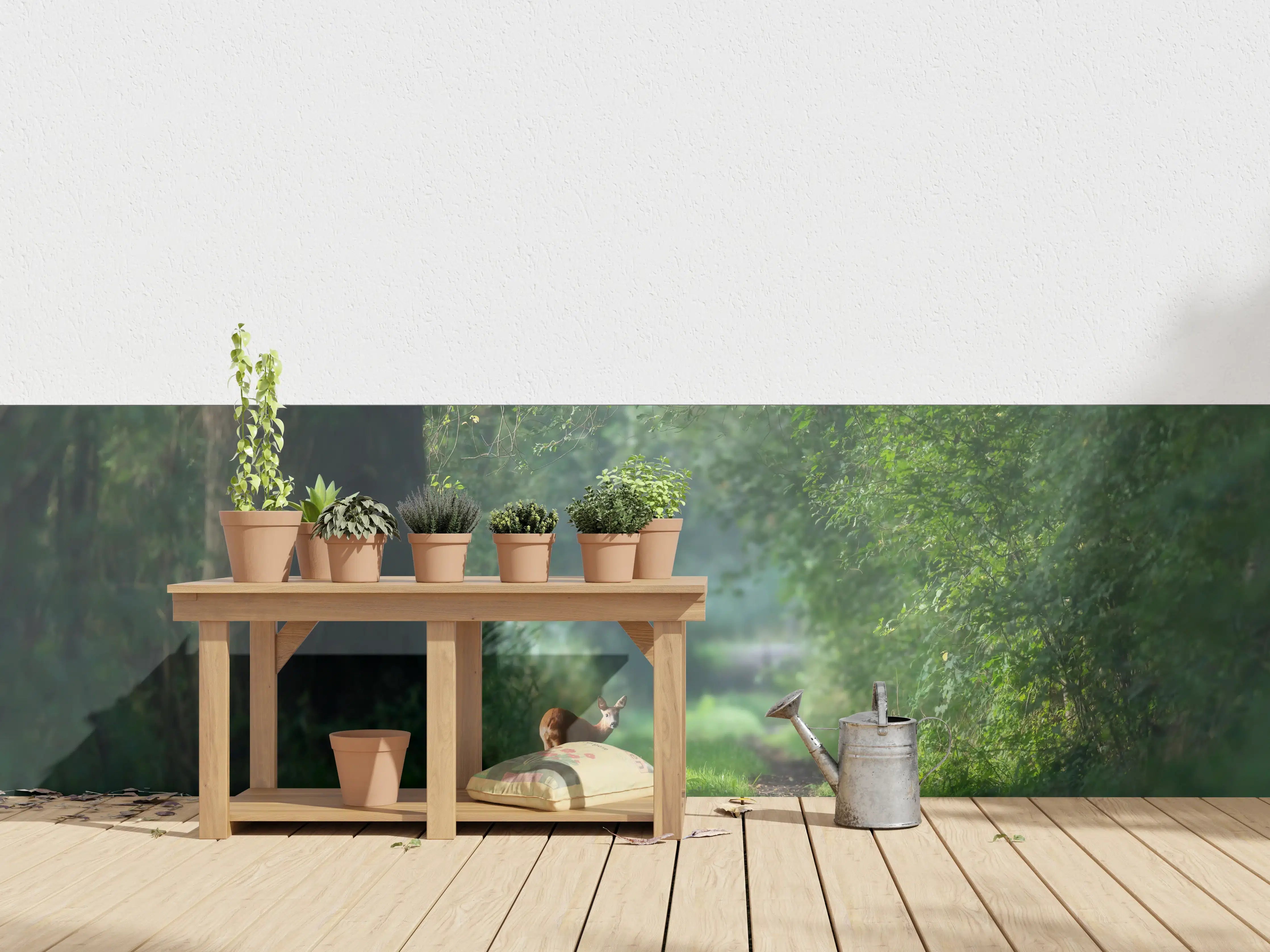 Wandverkleidung außen - Aufmerksames Rehwild im Wald
