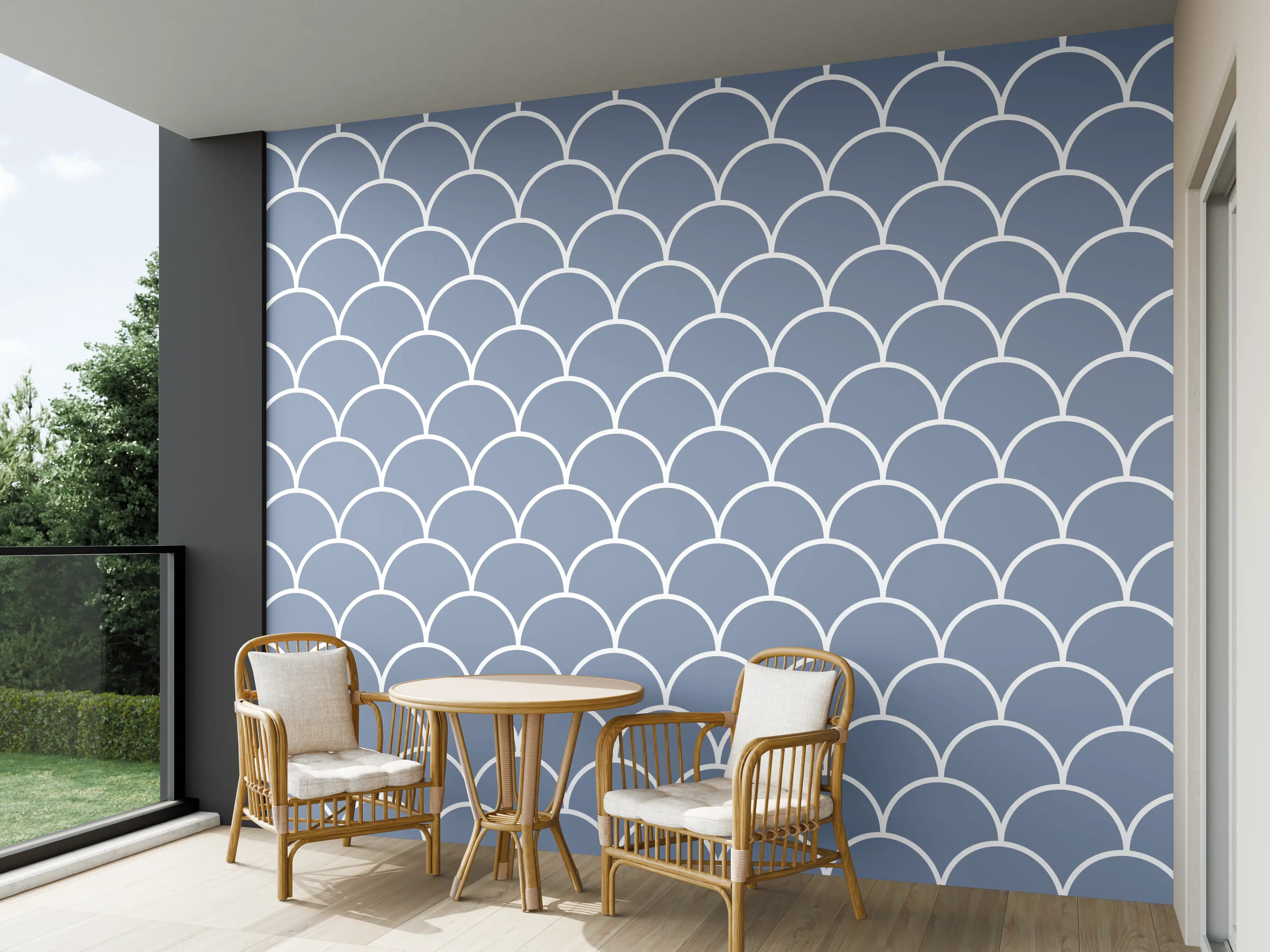 Wandverkleidung außen - Azzurro-Polvere-Wandmotiv