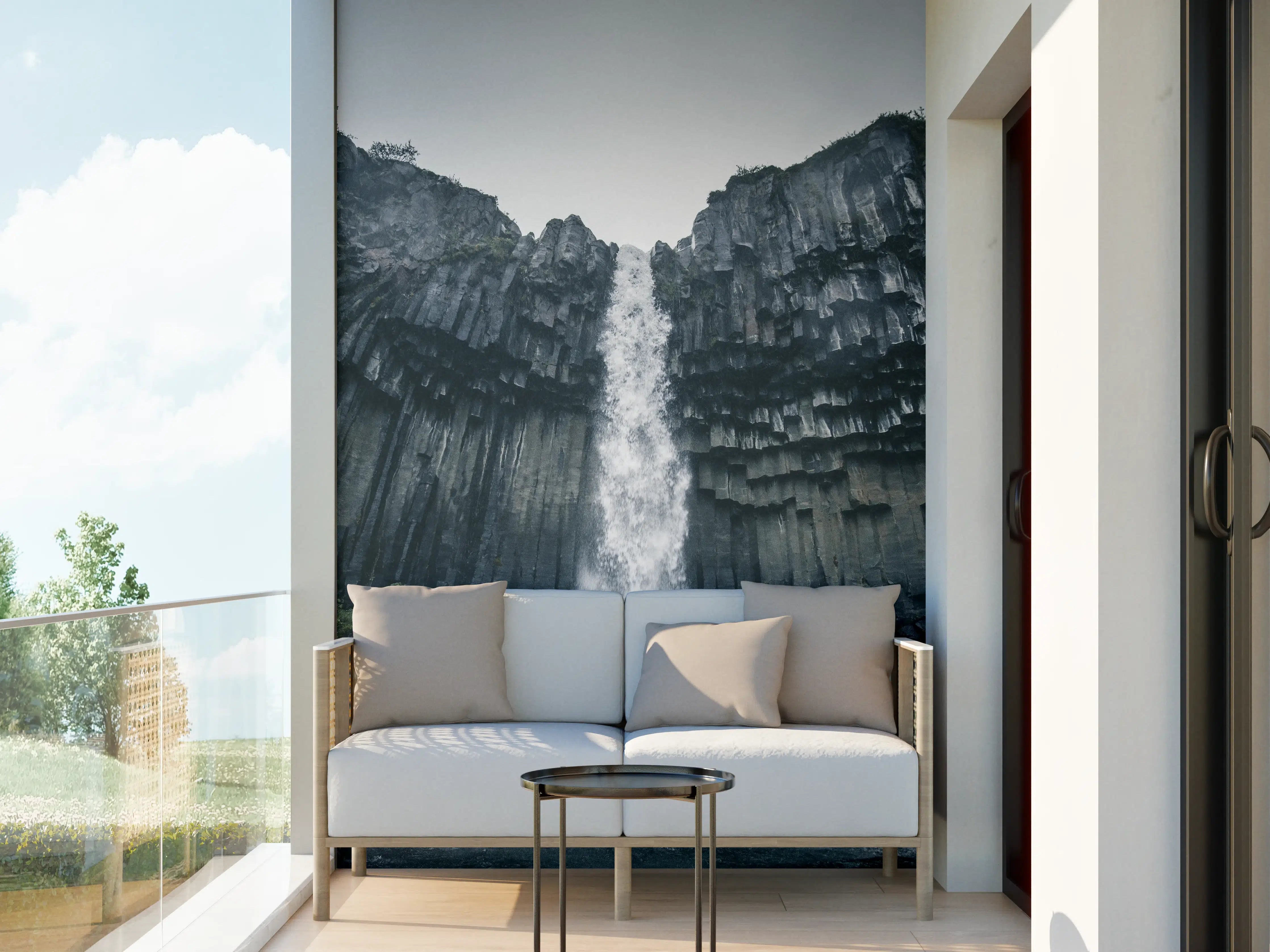 Wandverkleidung außen - Beeindruckender Svartifoss Wasserfall