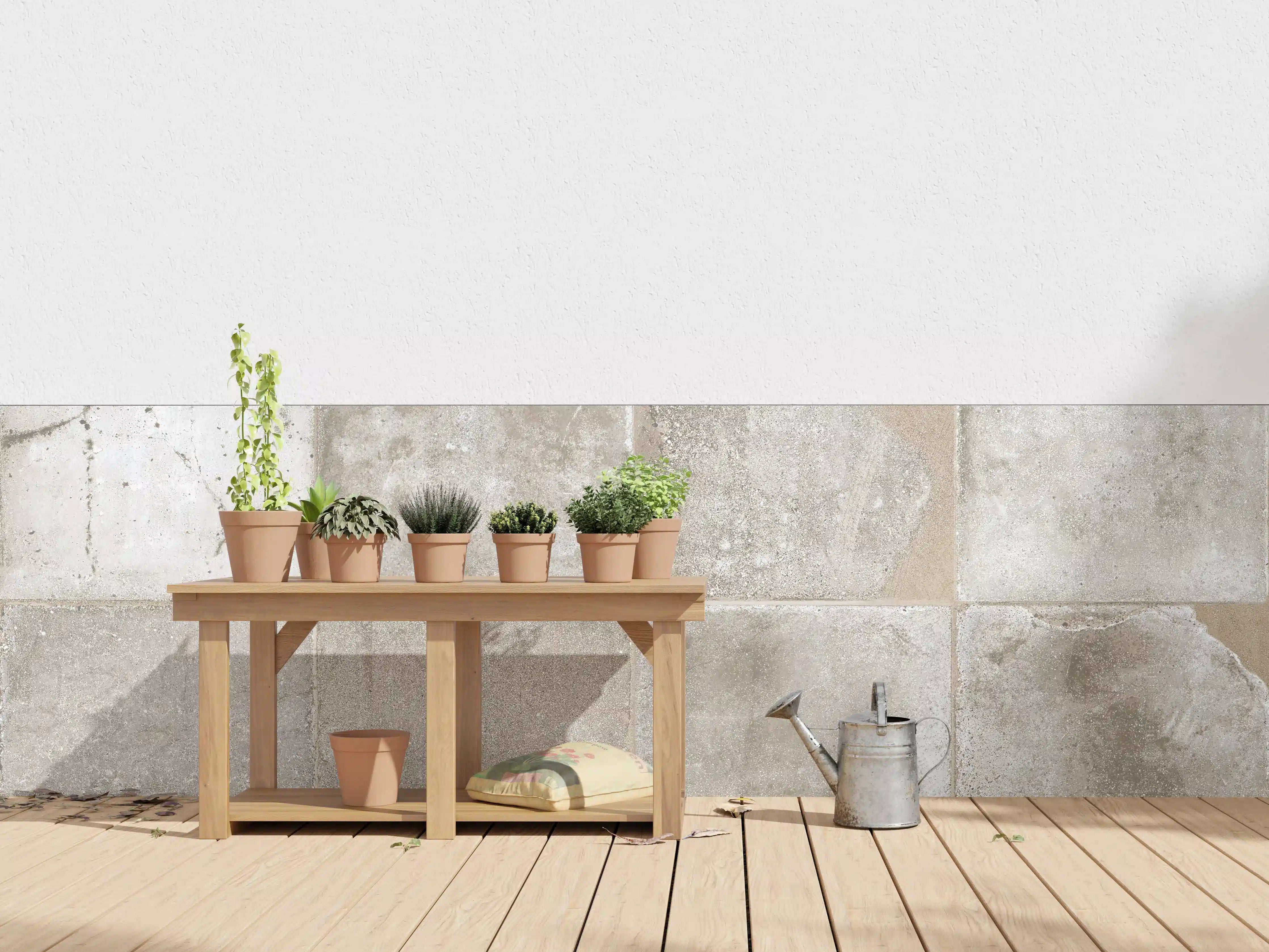 Wandverkleidung außen - Beige Grau Steinwand-Textur