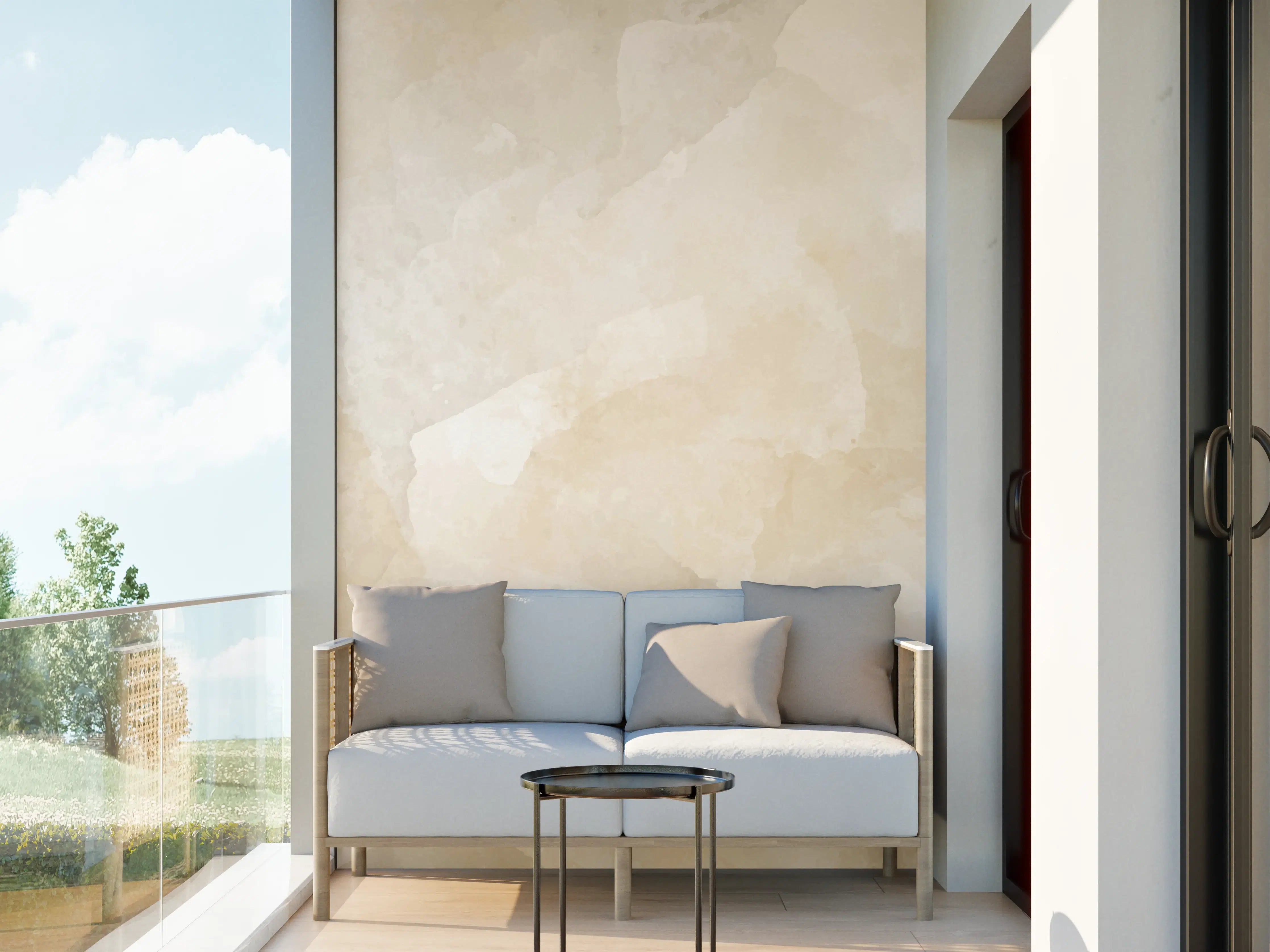 Wandverkleidung außen - Beige-Graue Edelstein-Optik