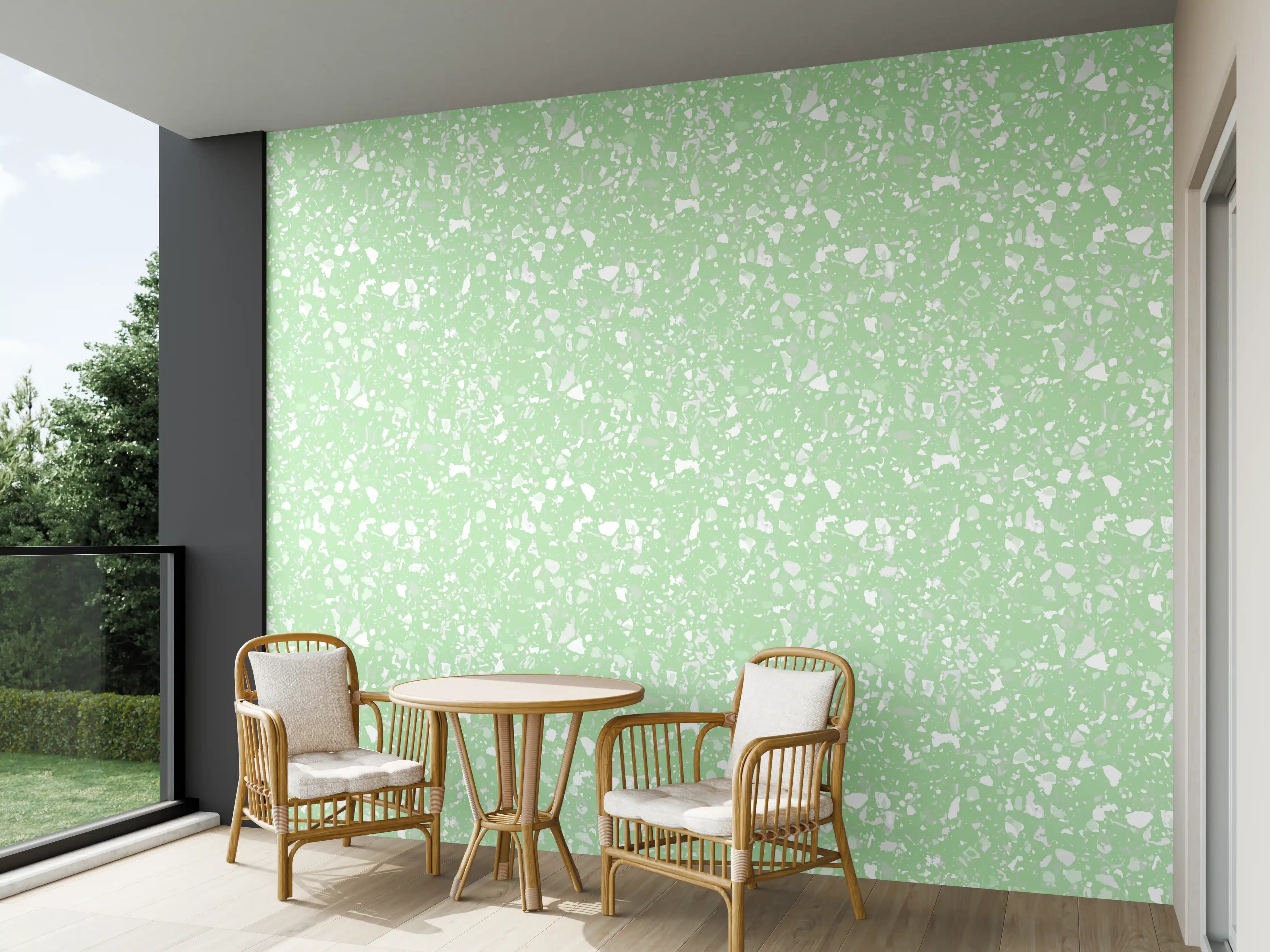 Wandverkleidung außen - Beige-Grüne Terrakotta-Textur