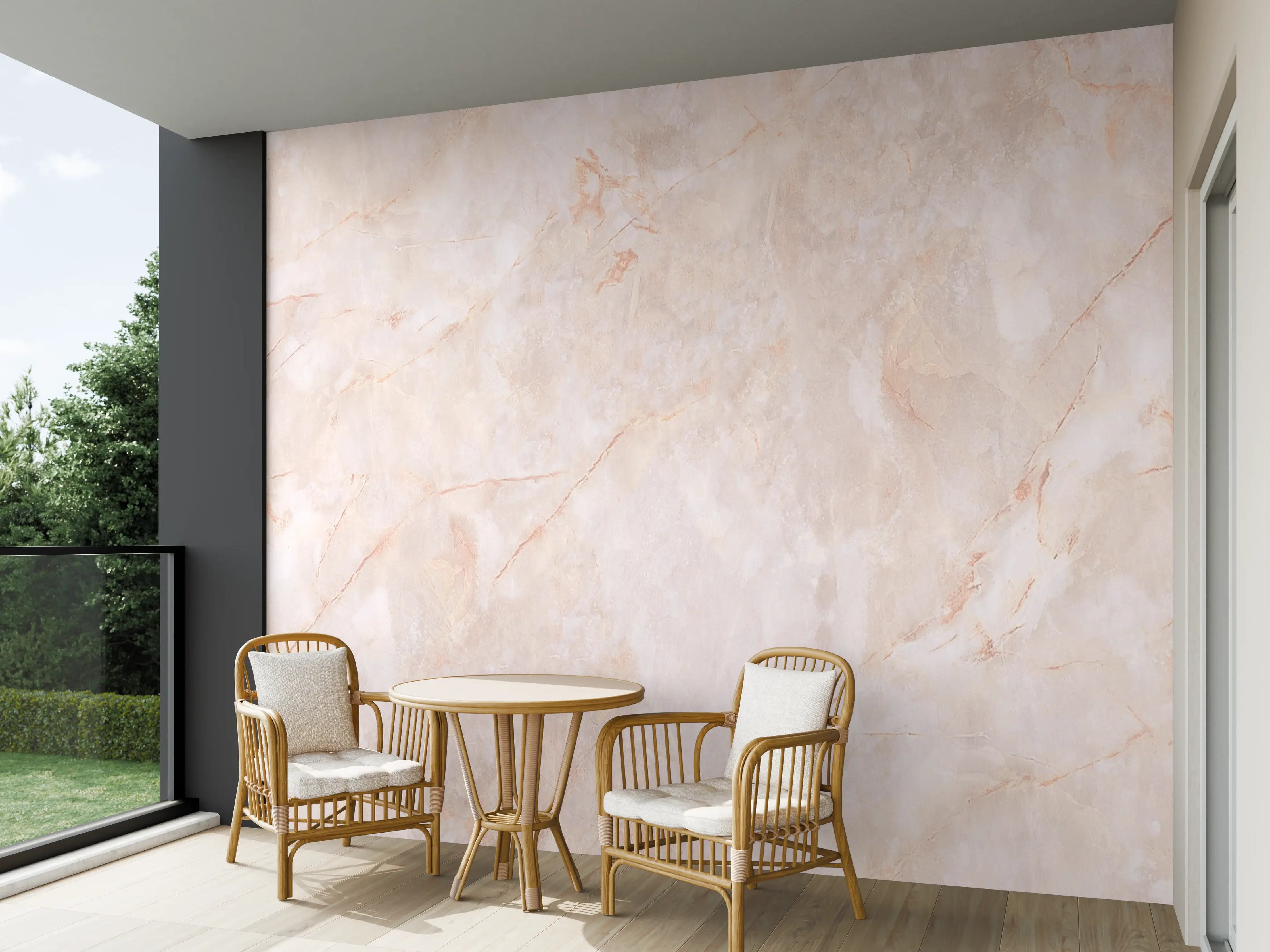 Wandverkleidung außen - Beige-Rosa Marmorstein