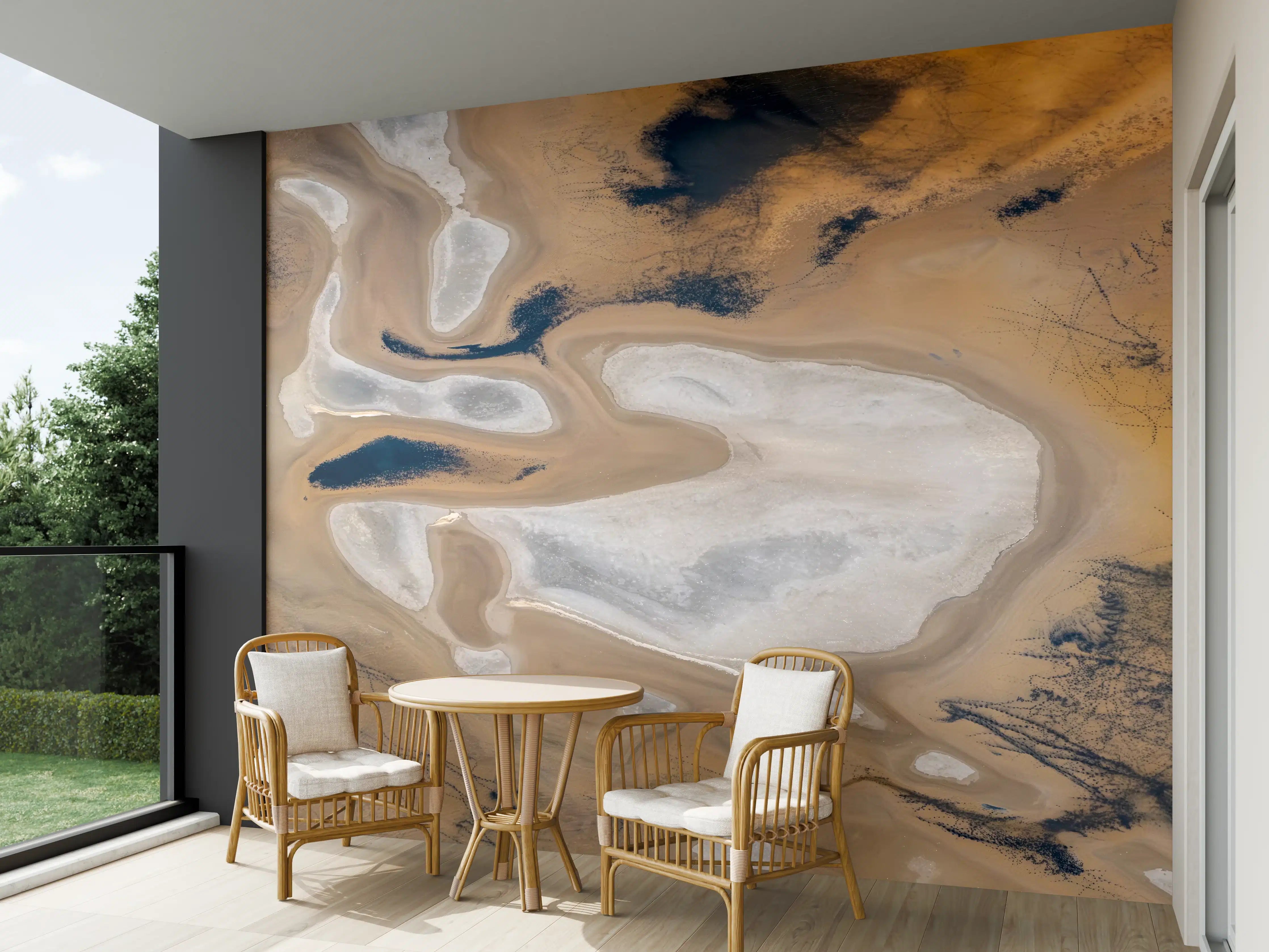 Wandverkleidung außen - Beige Sand Abstraktion