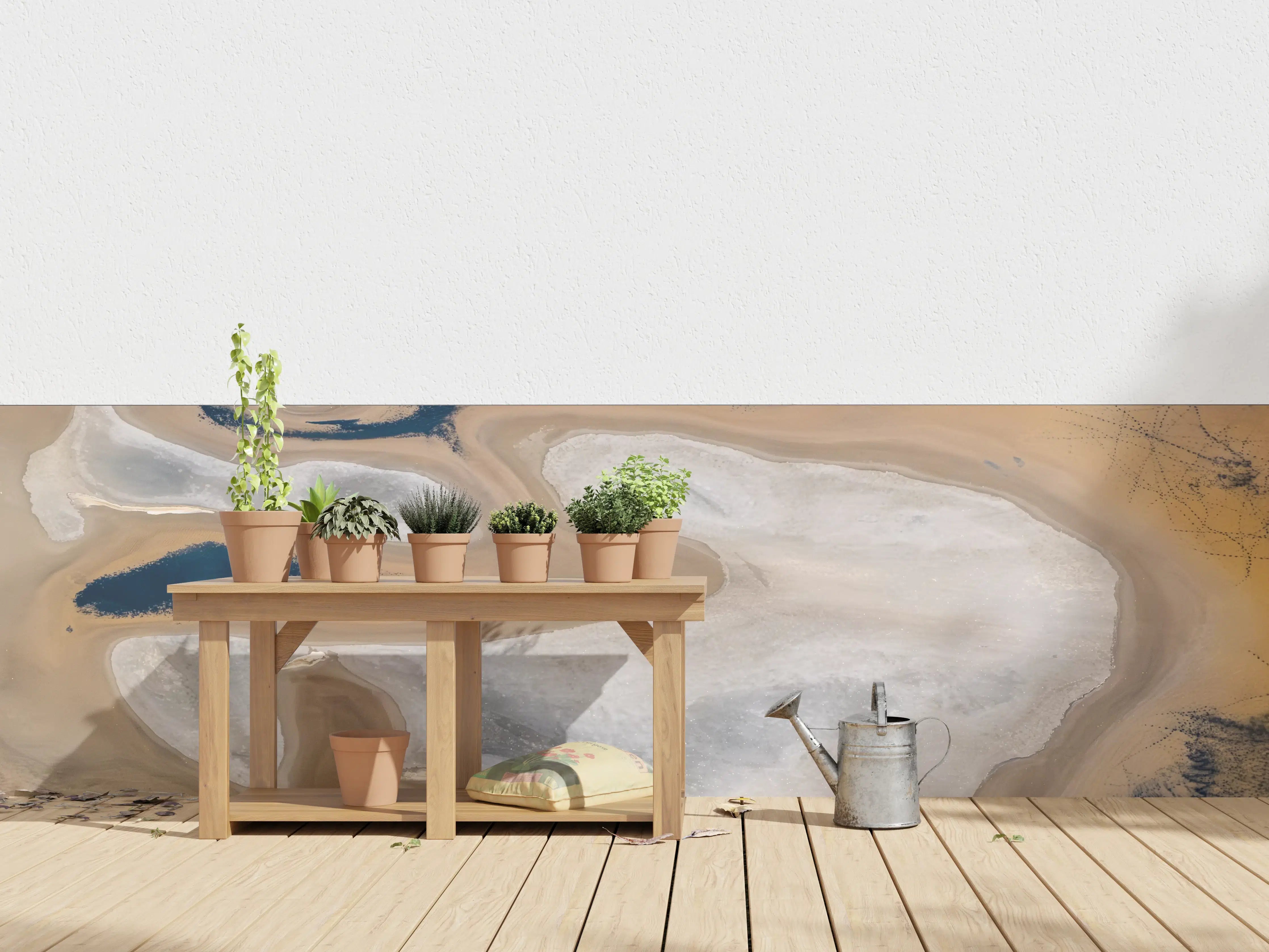 Wandverkleidung außen - Beige Sand Abstraktion