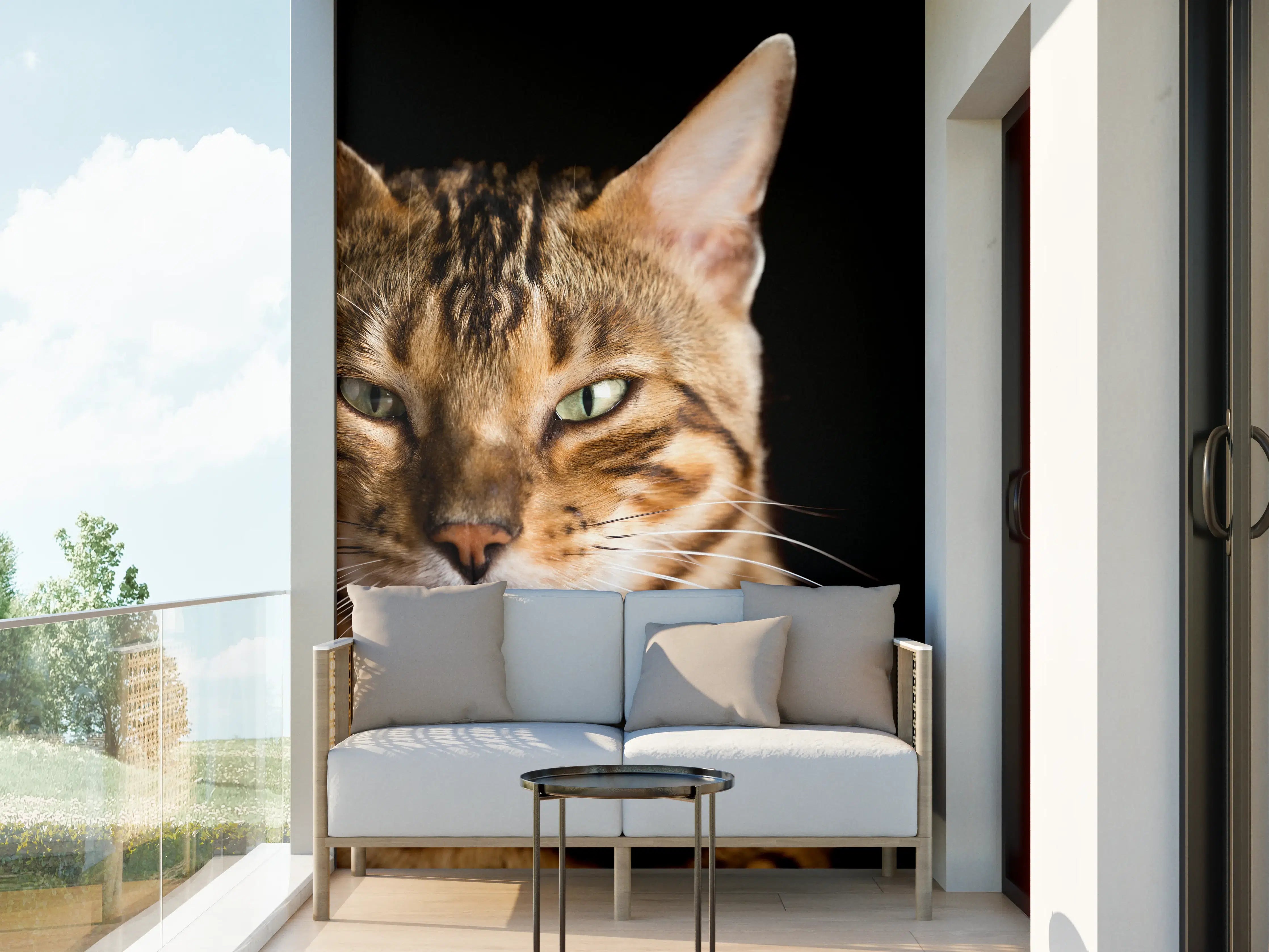 Wandverkleidung außen - Bengalkatze Portrait
