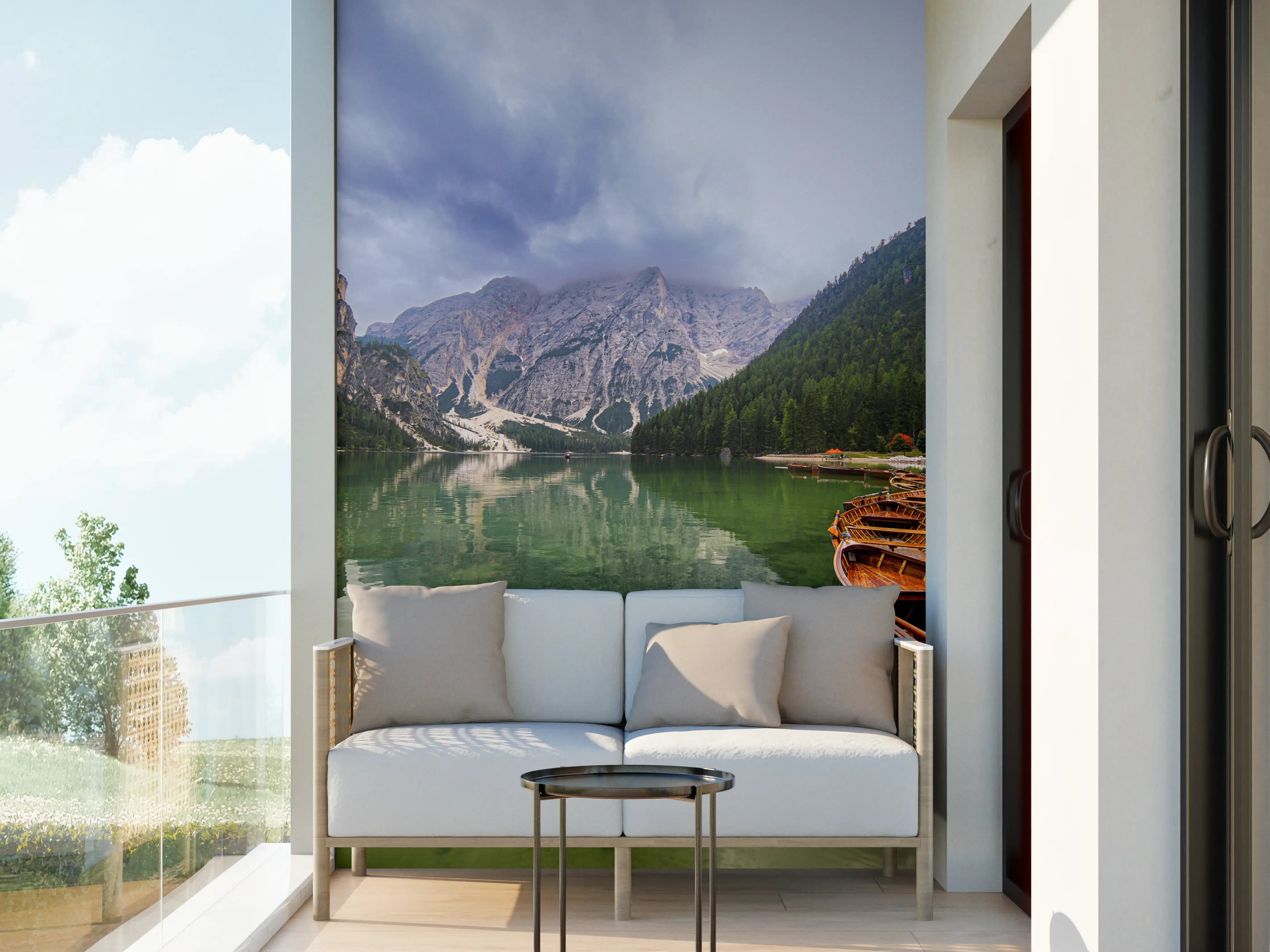 Wandverkleidung außen - Bergsee Reflektion Dolomiten