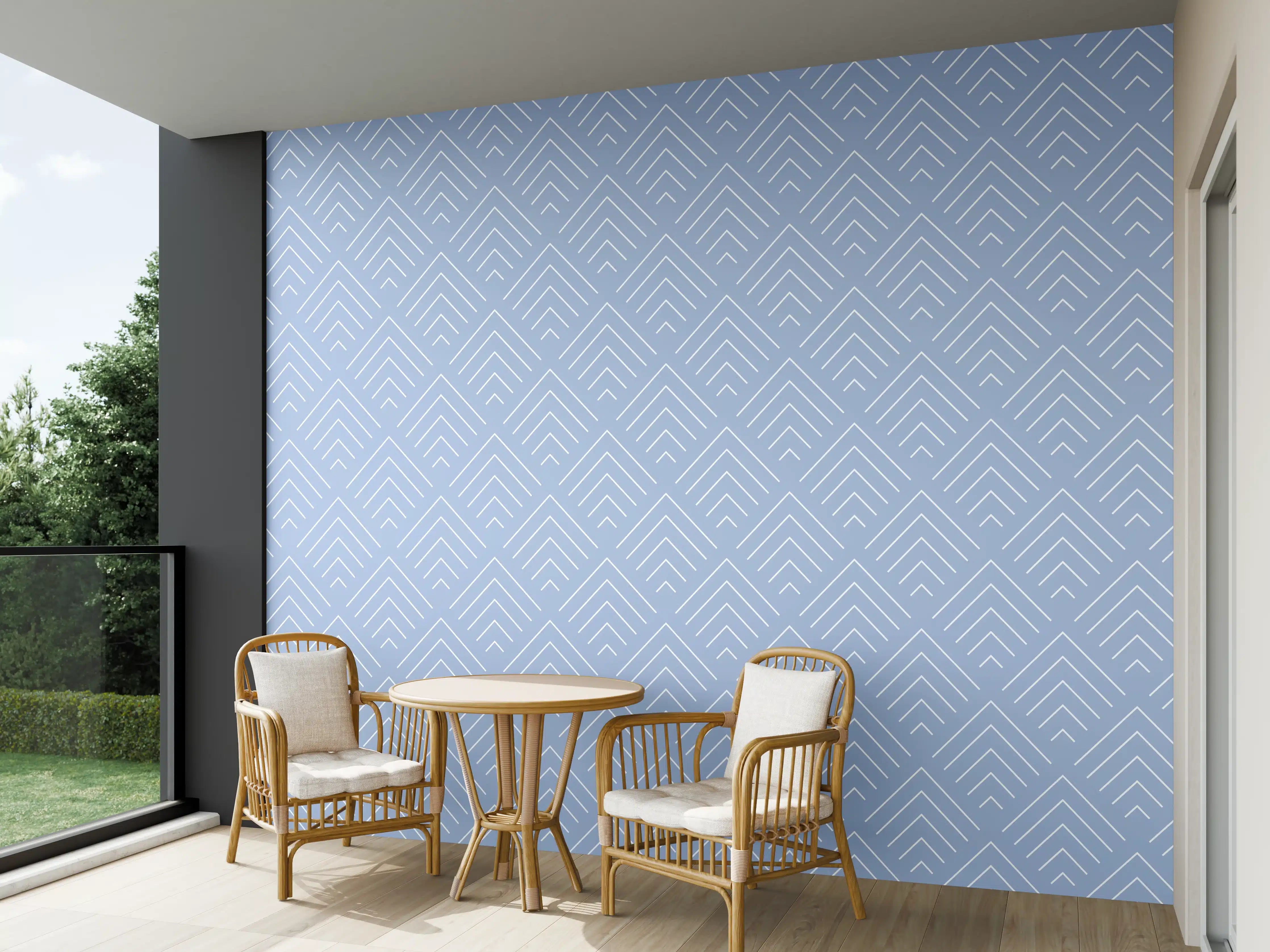 Wandverkleidung außen - Beruhigende Blau-Grau-Lösung