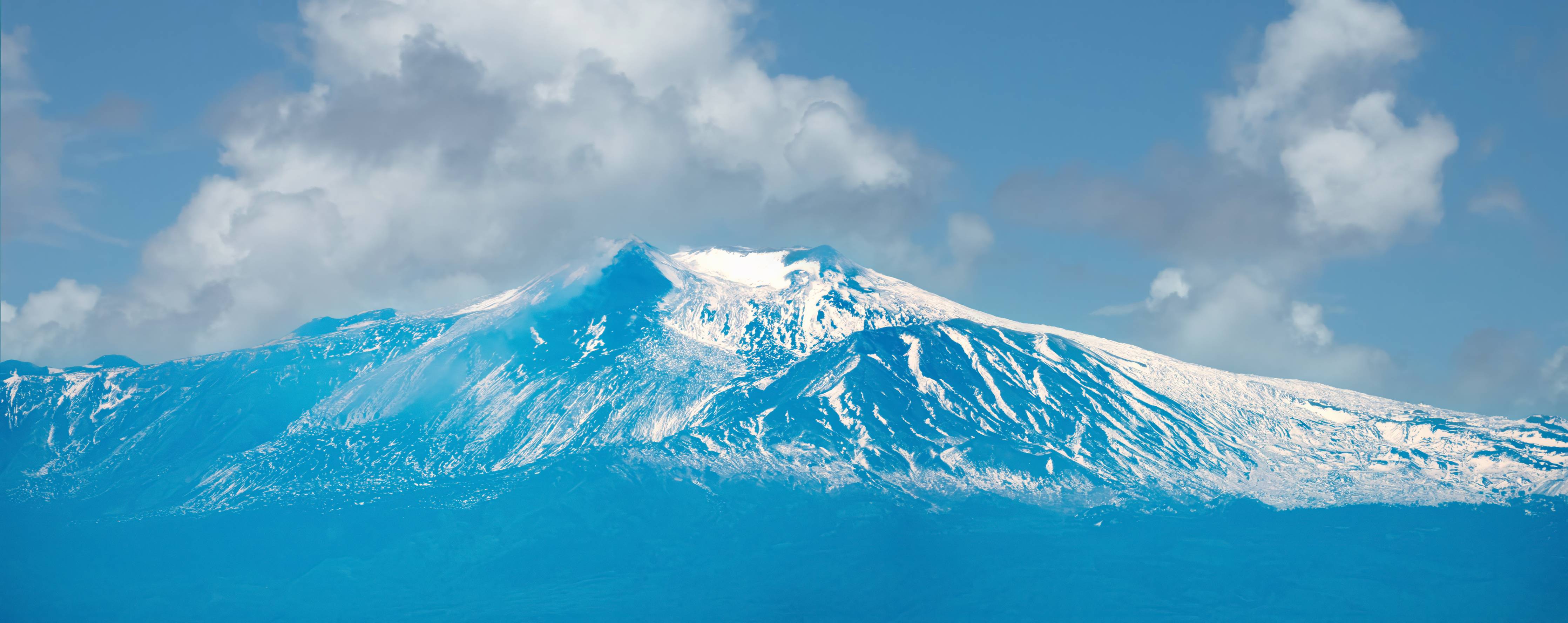 Wandverkleidung außen-Blaue Schnee-Berglandschaft