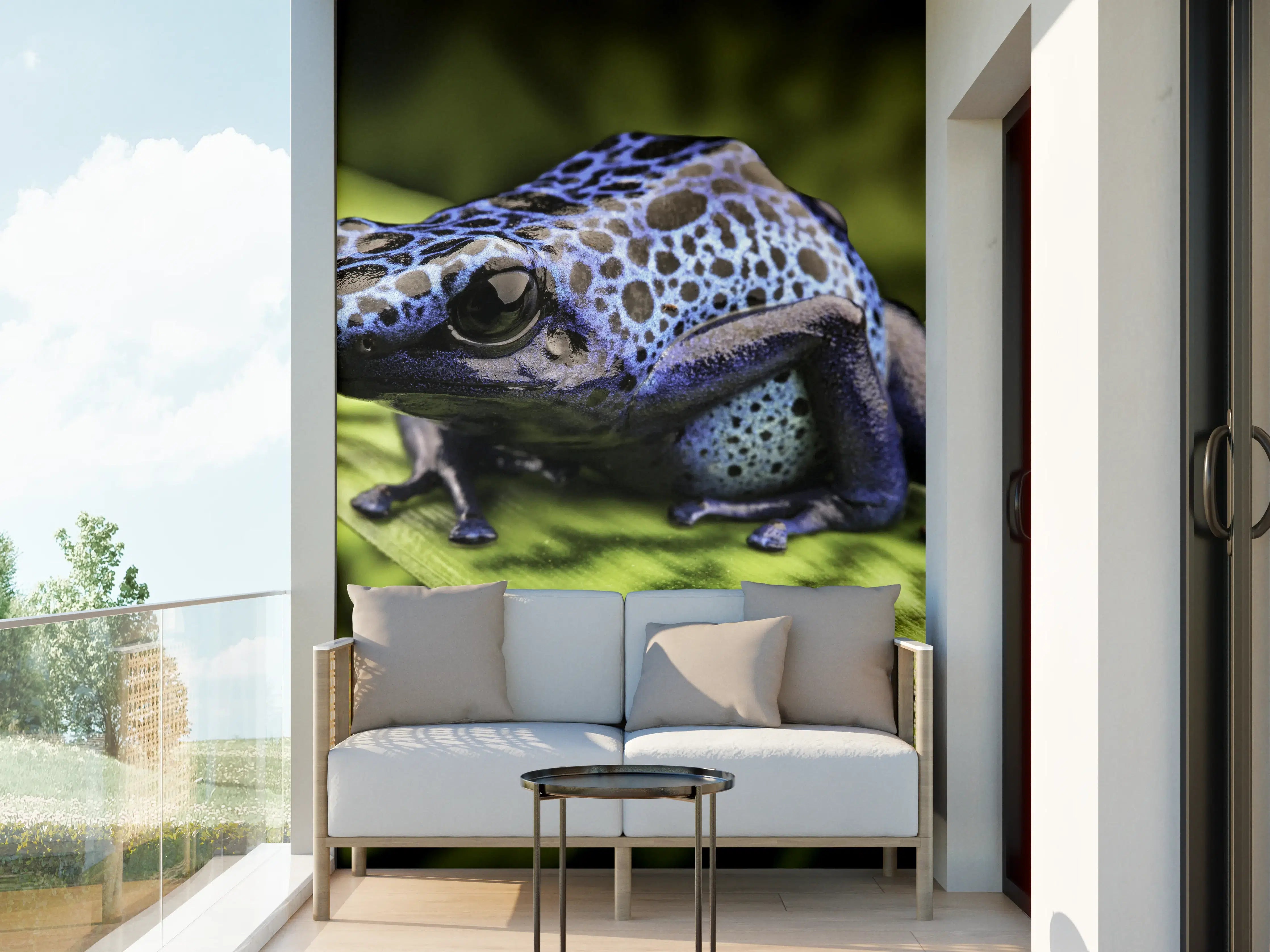Wandverkleidung außen - Blauer Pfeilgiftfrosch im Amazonas