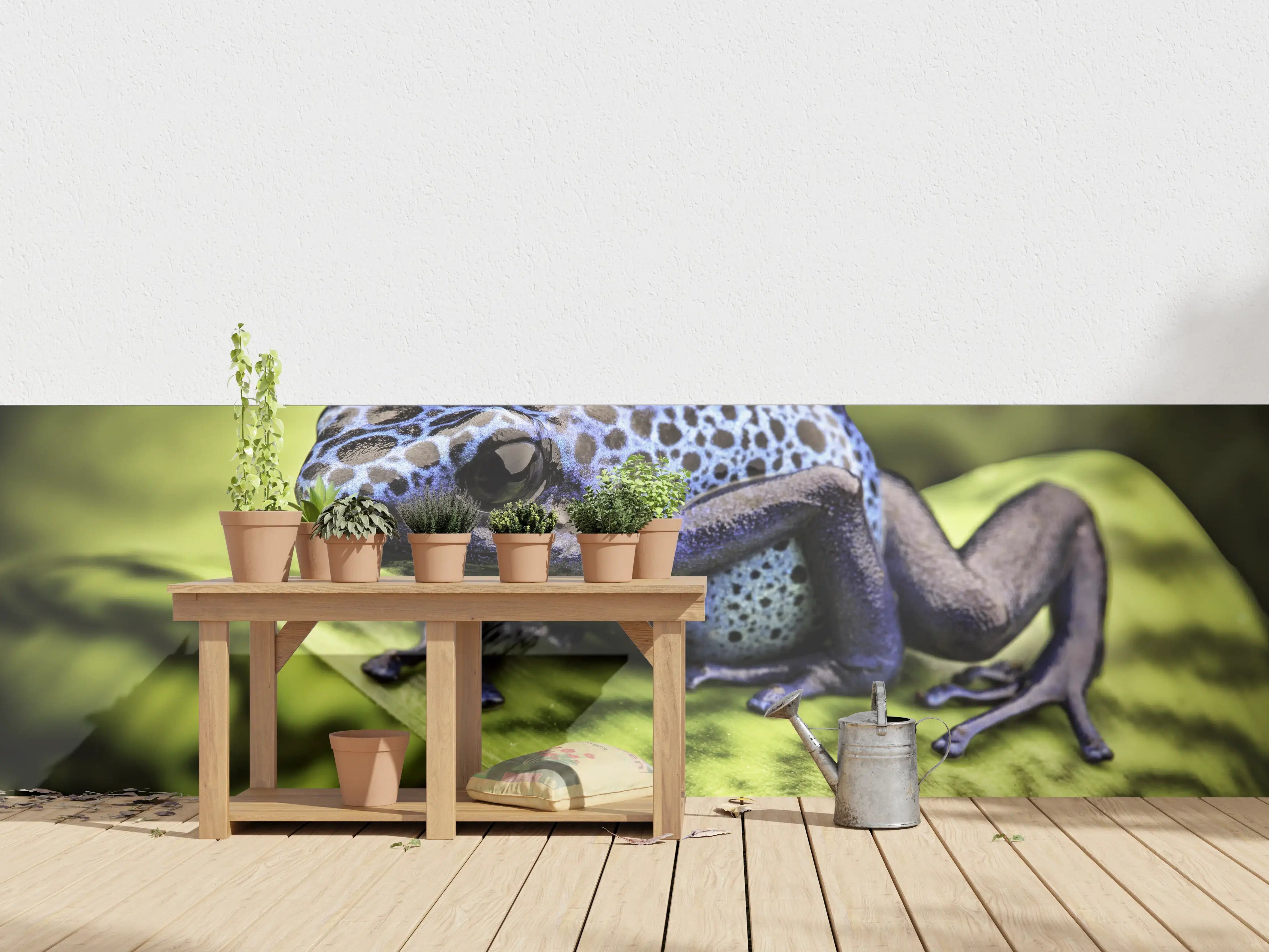 Wandverkleidung außen - Blauer Pfeilgiftfrosch im Amazonas