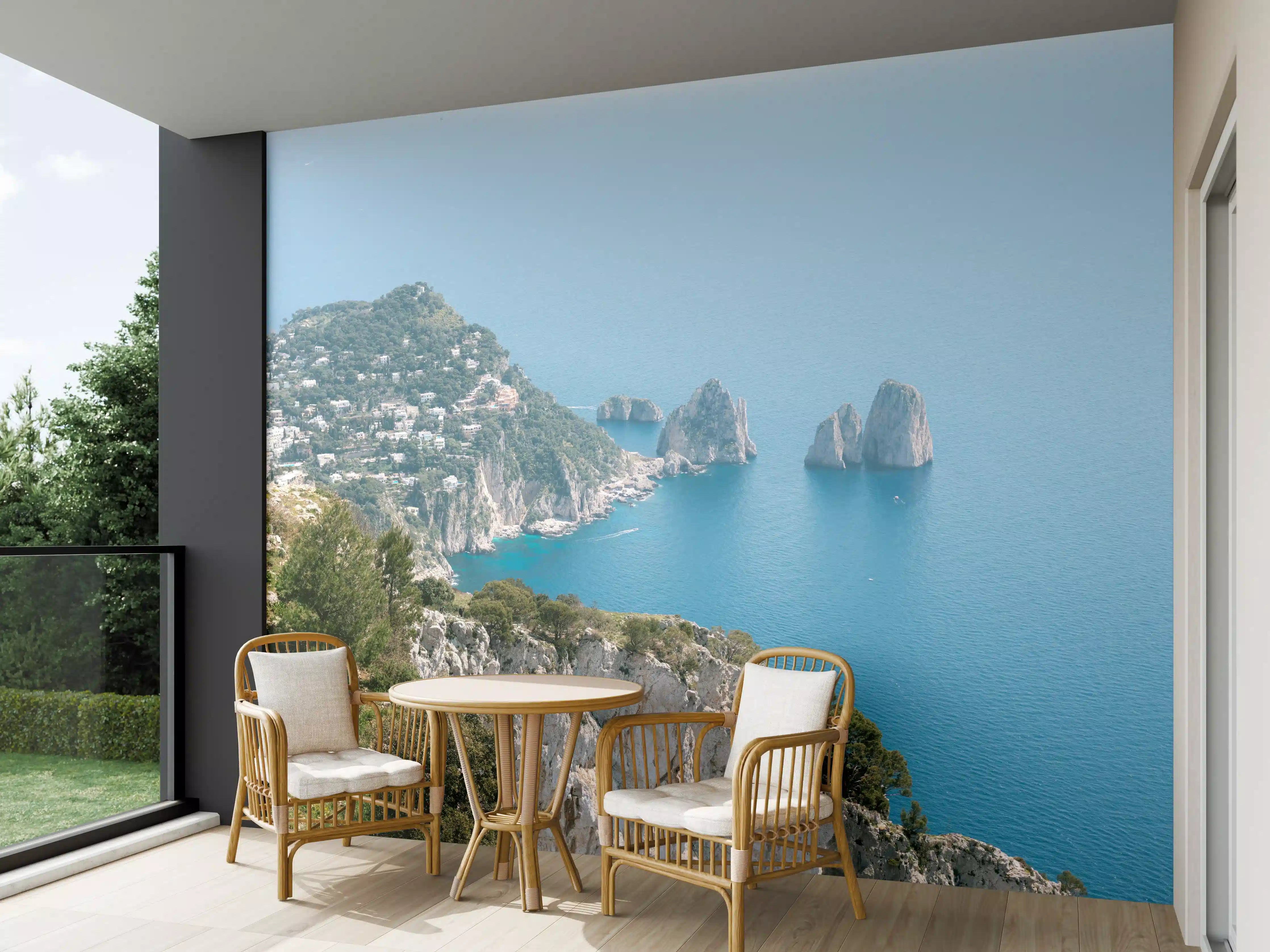 Wandverkleidung außen - Blaues Meer an Italiens Küste