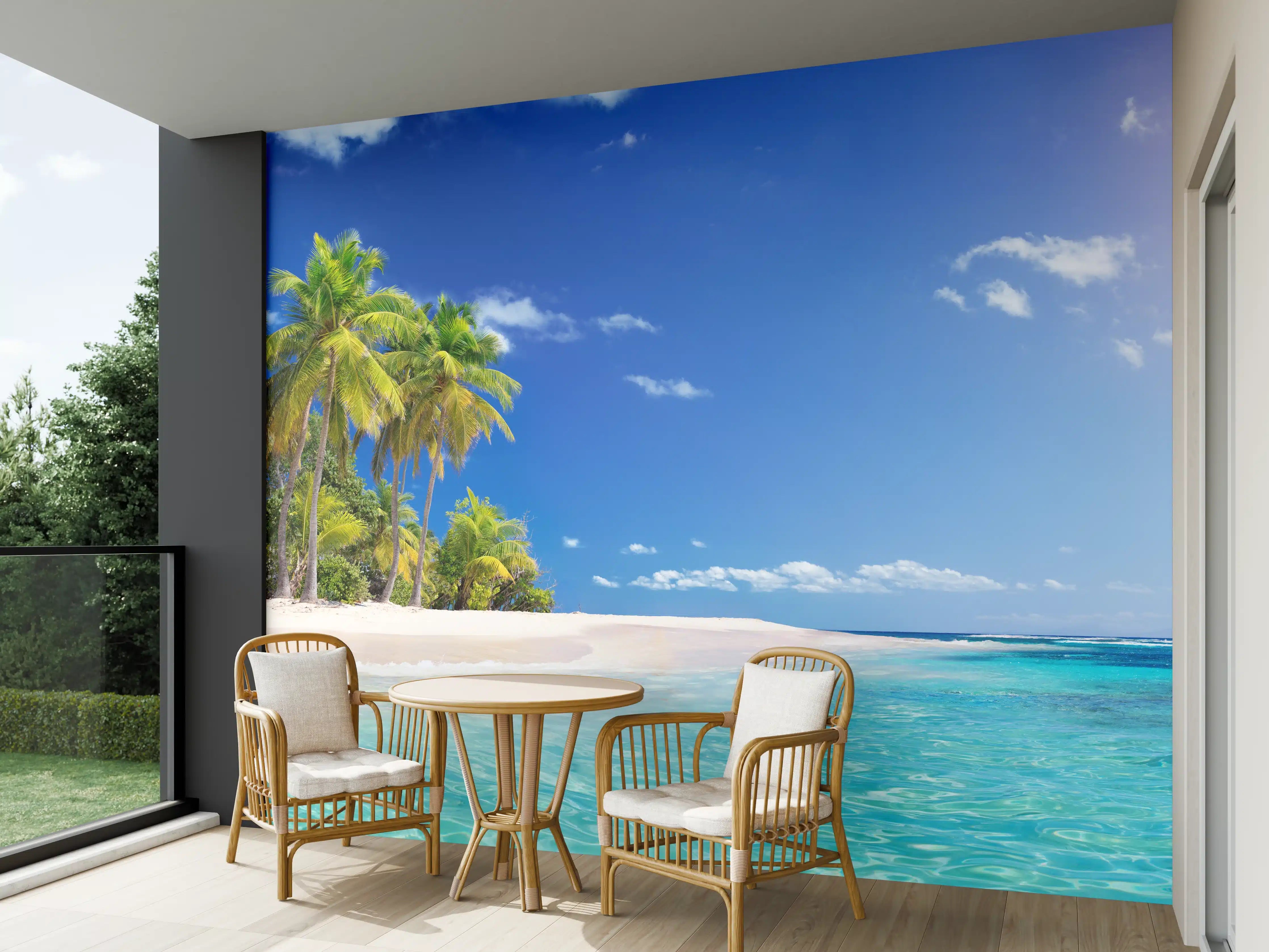 Wandverkleidung außen - Blick auf Malediven