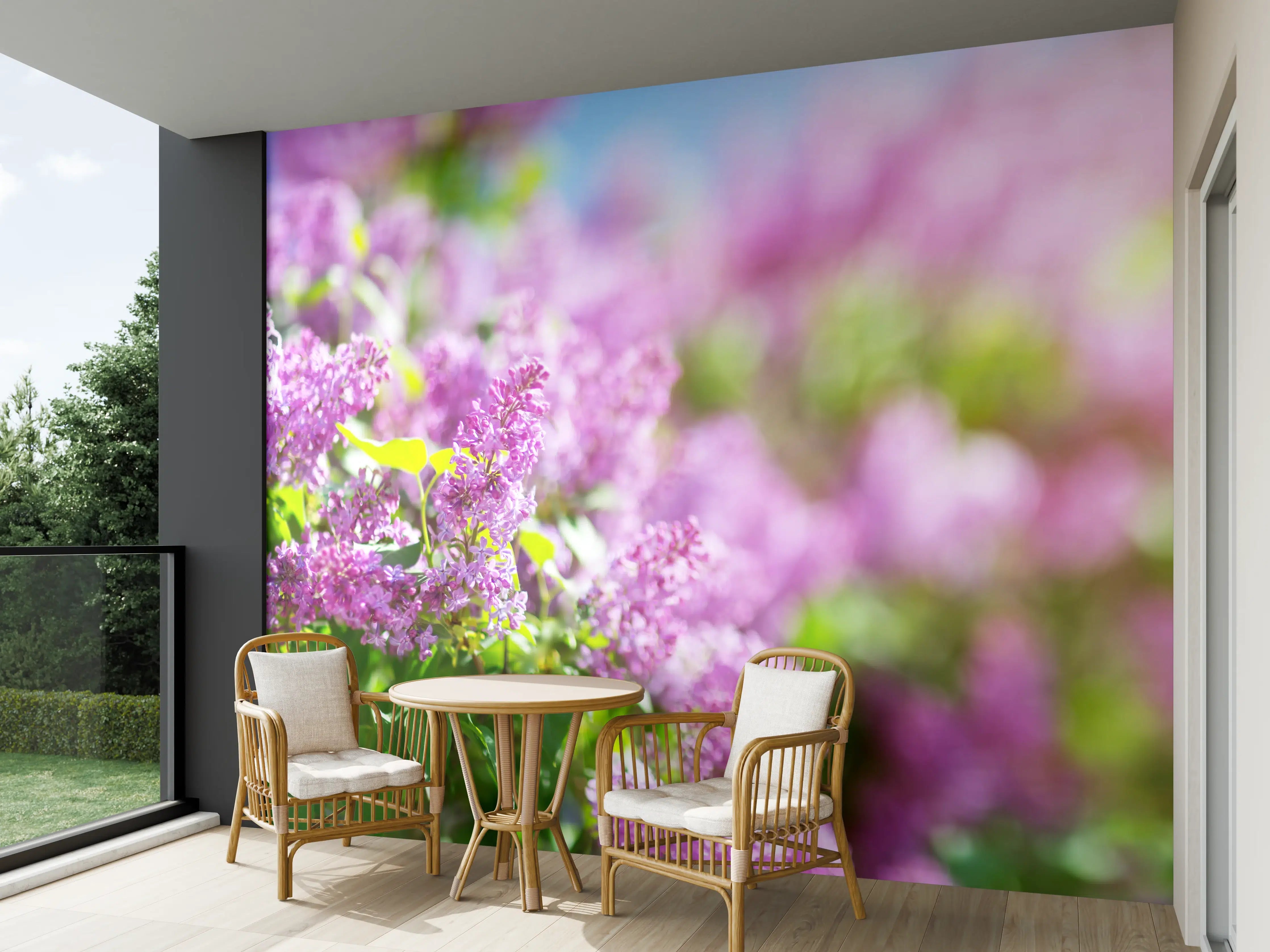 Wandverkleidung außen - Blumen blühen auf im Frühling