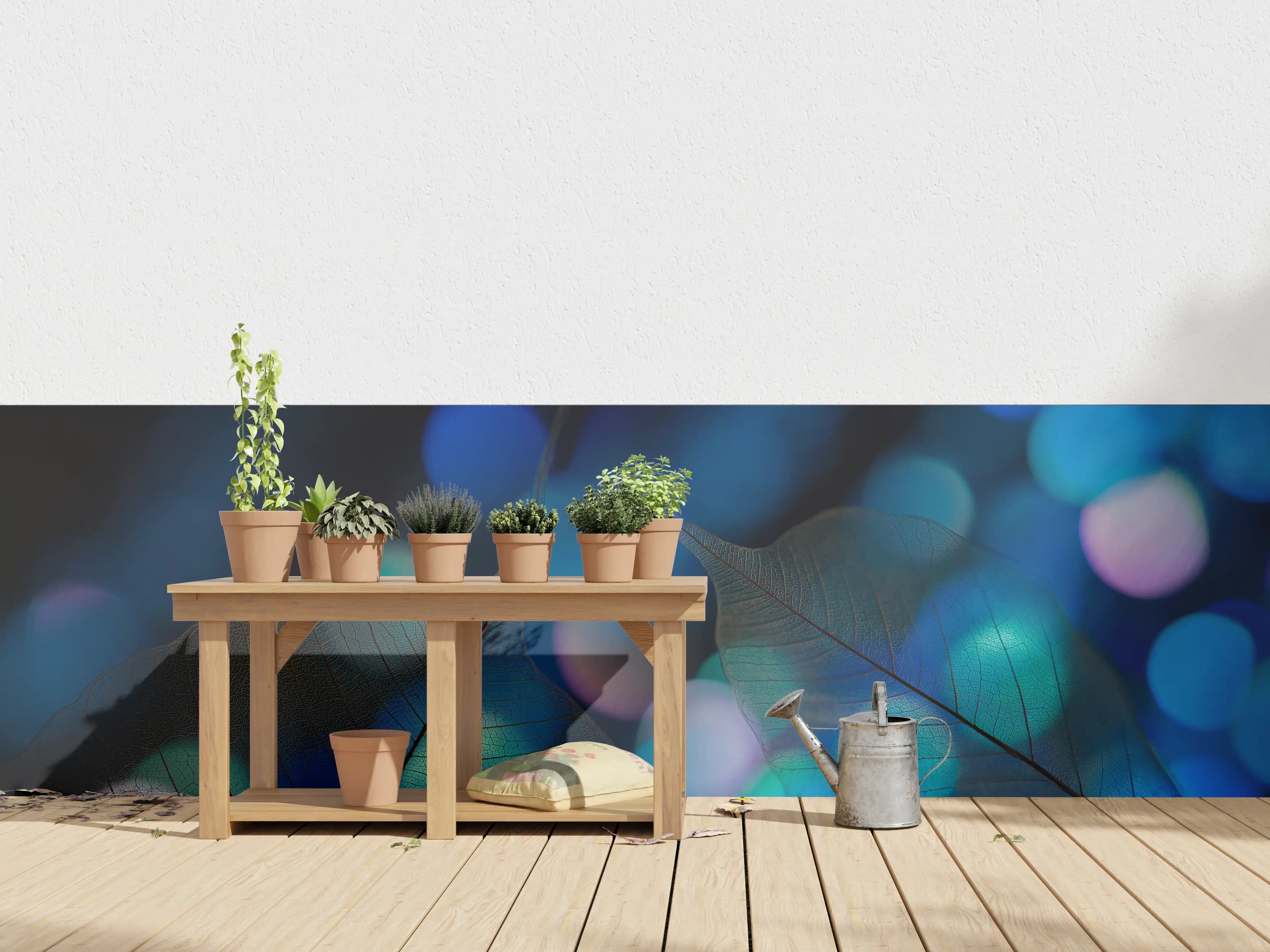 Wandverkleidung außen - Bokeh-Blattvenen-Textur