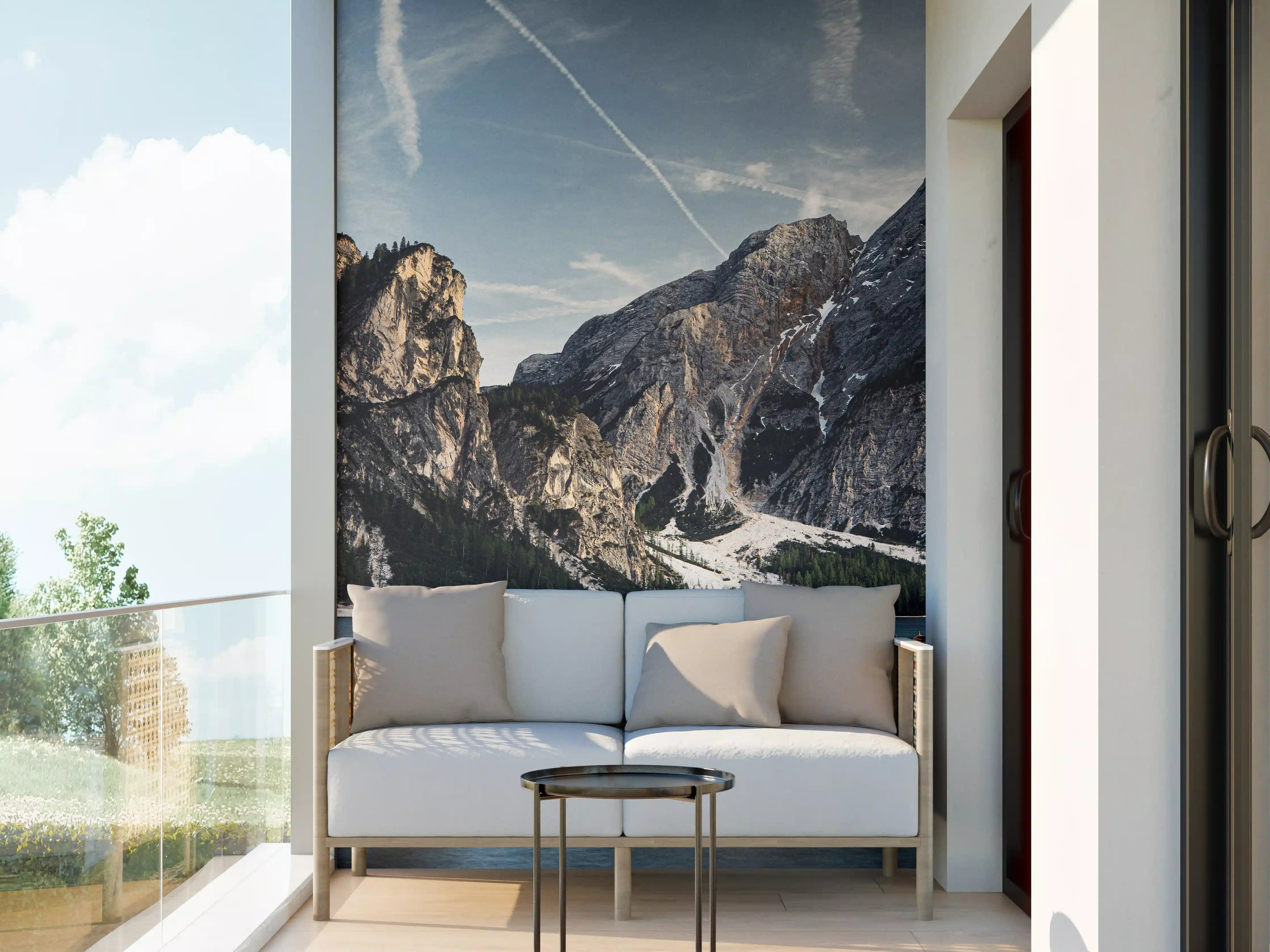Wandverkleidung außen - Braies See Reflexion Abendstimmung
