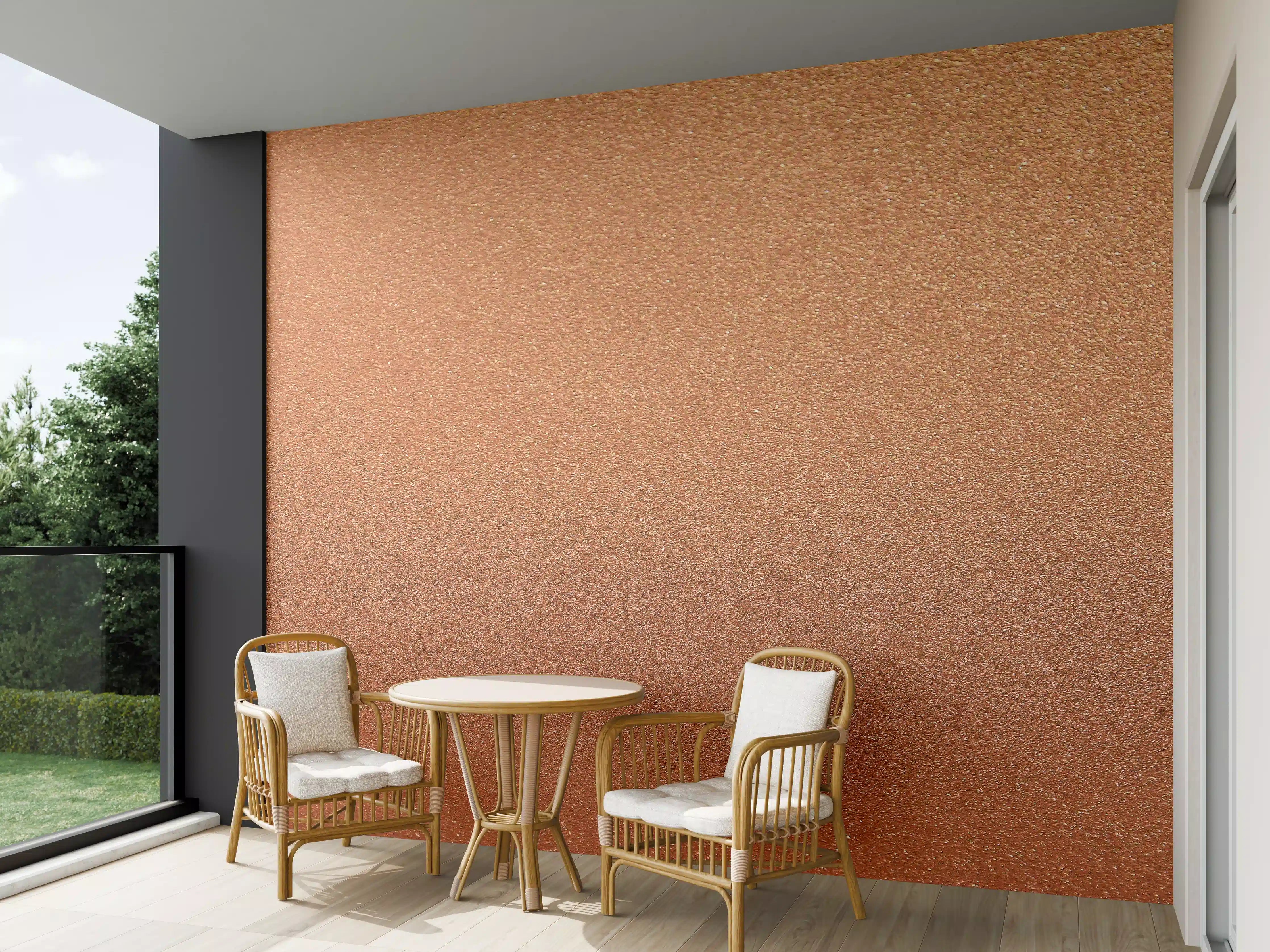Wandverkleidung außen - Bronze Textur Panorama Hintergrund