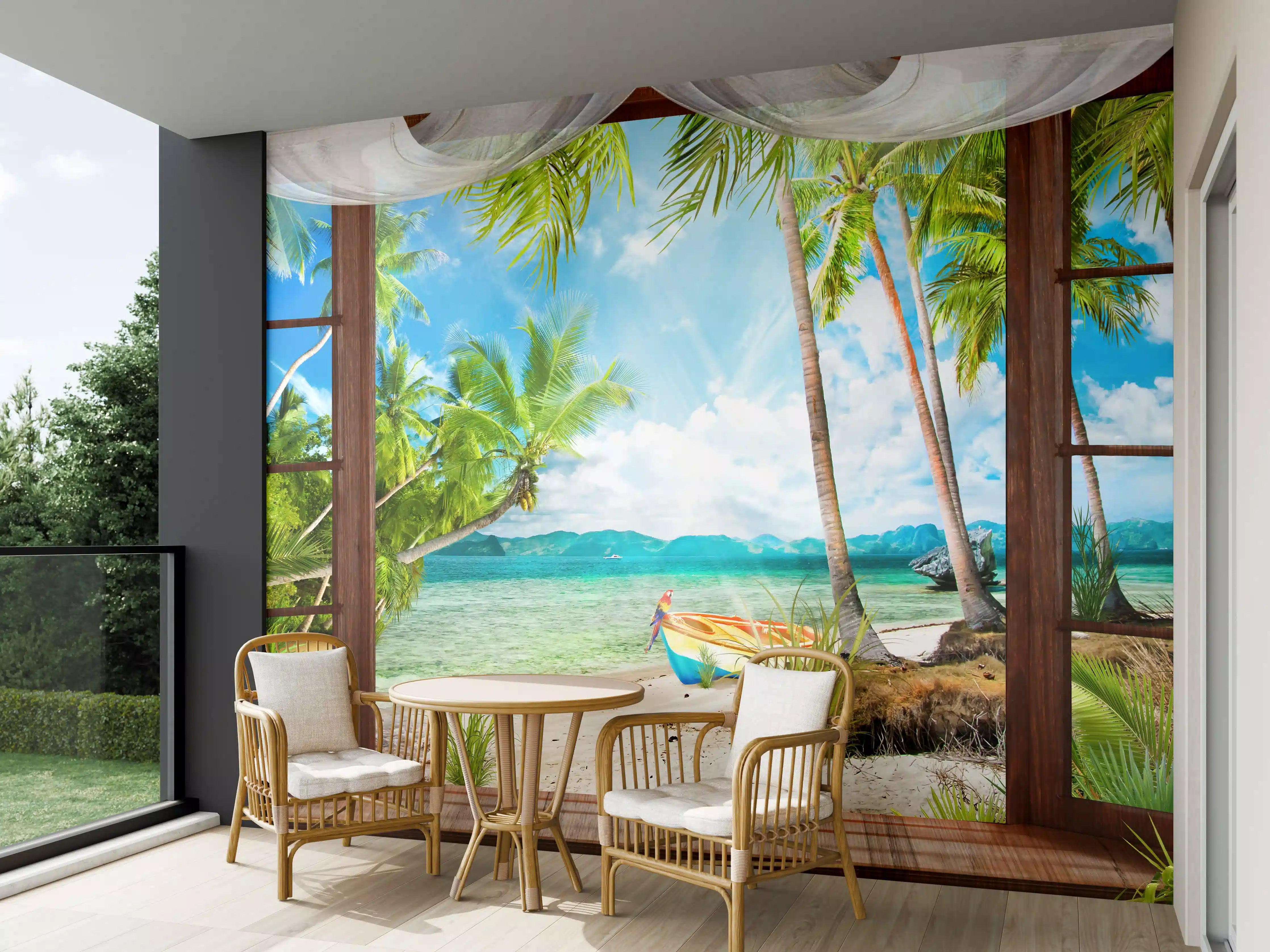 Wandverkleidung außen - Bungalow mit Blick aufs Meer