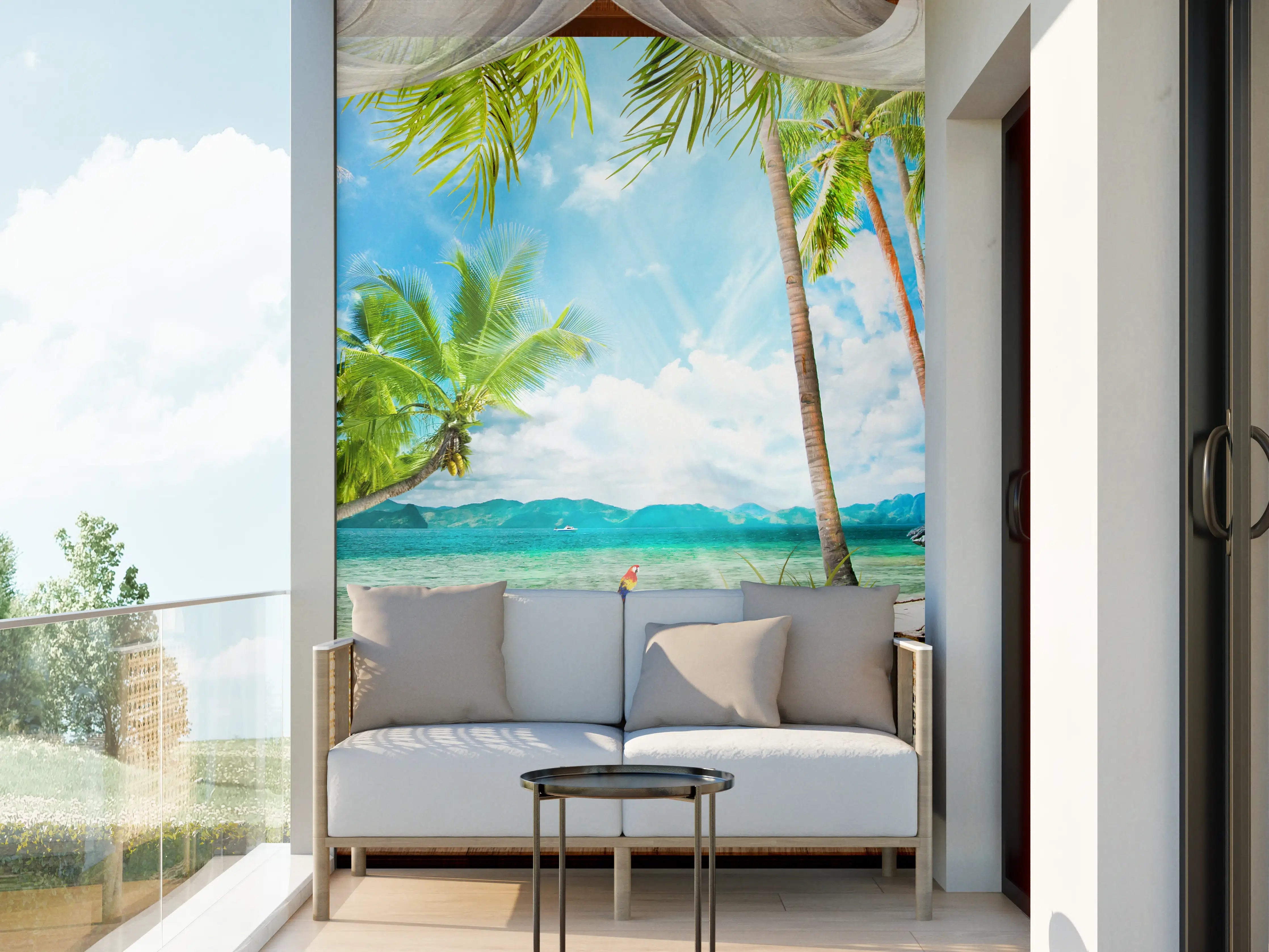 Wandverkleidung außen - Bungalow mit Blick aufs Meer