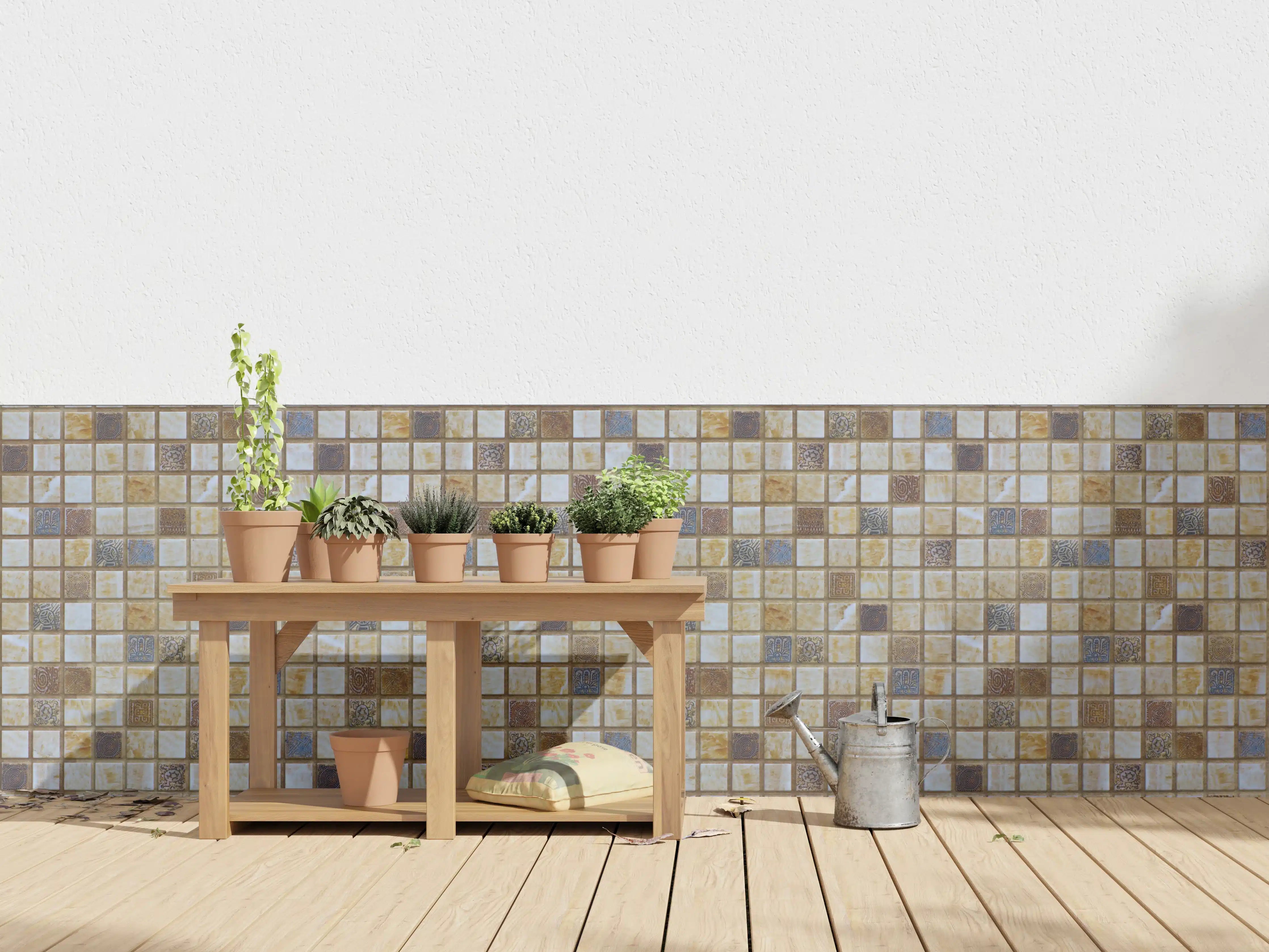 Wandverkleidung außen - Bunt Mosaik Fliesen Design
