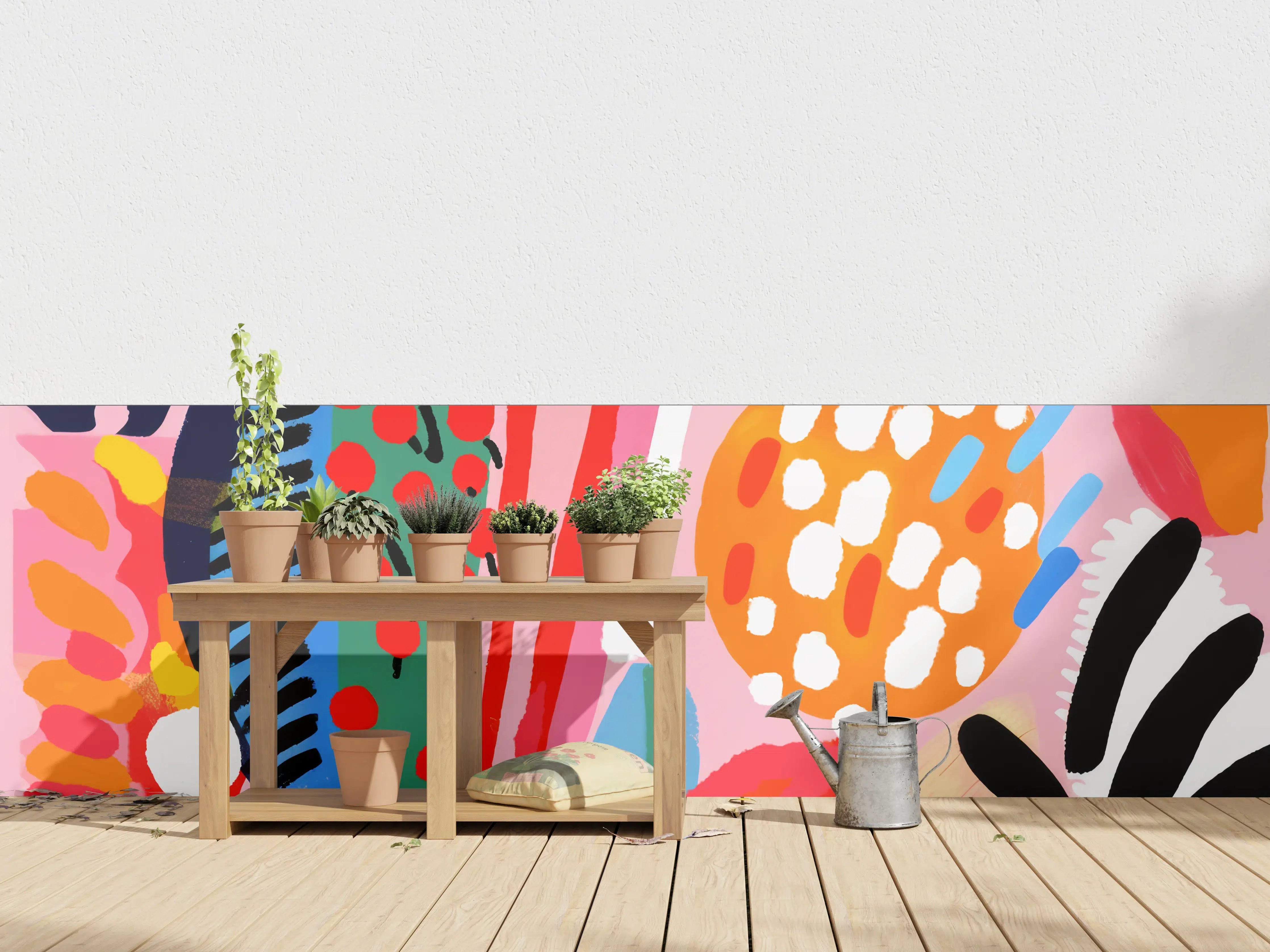 Wandverkleidung außen - Bunte Abstrakte Naturkomposition