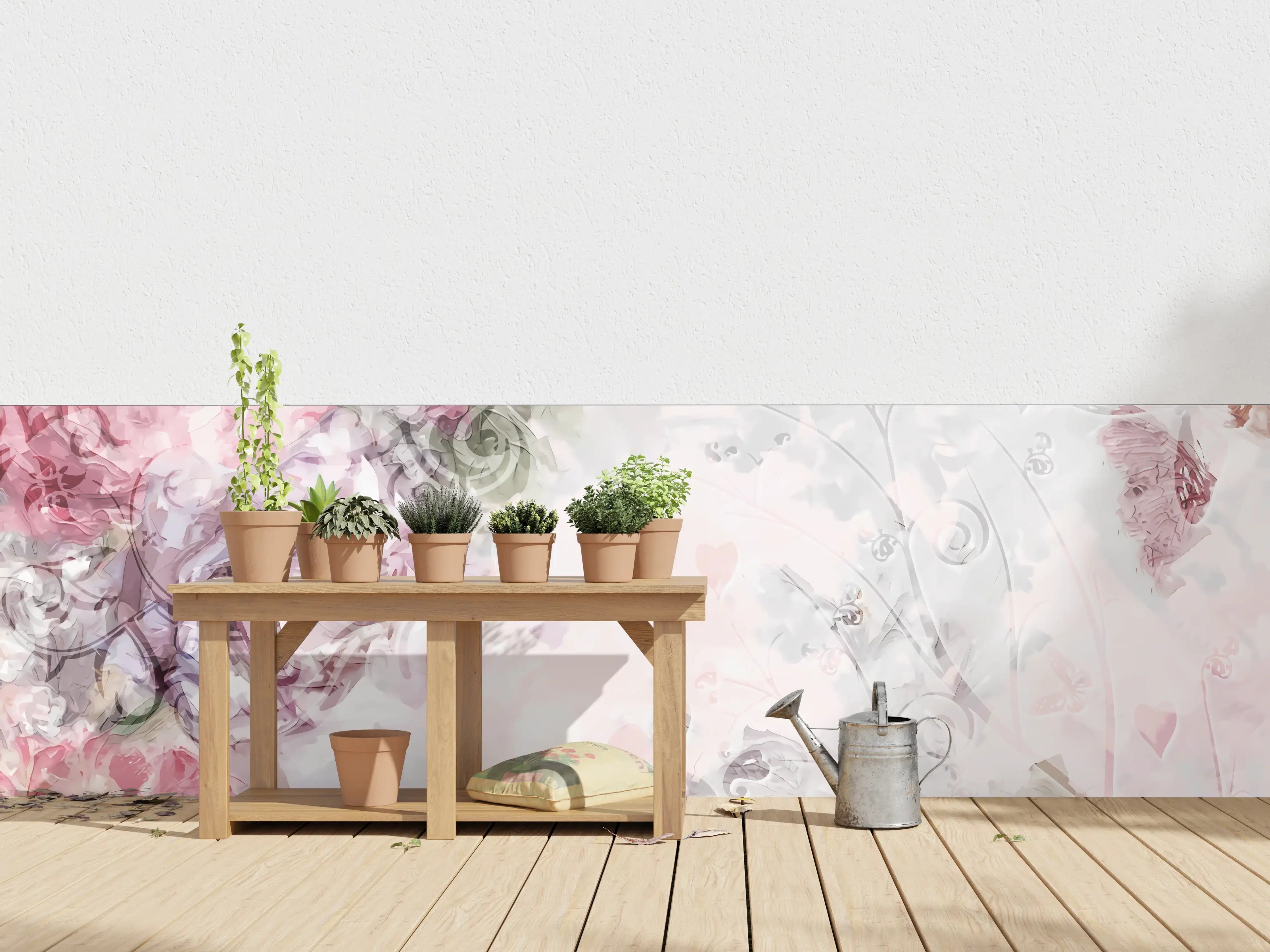Wandverkleidung außen - Bunte Blumen - Pastell Farben