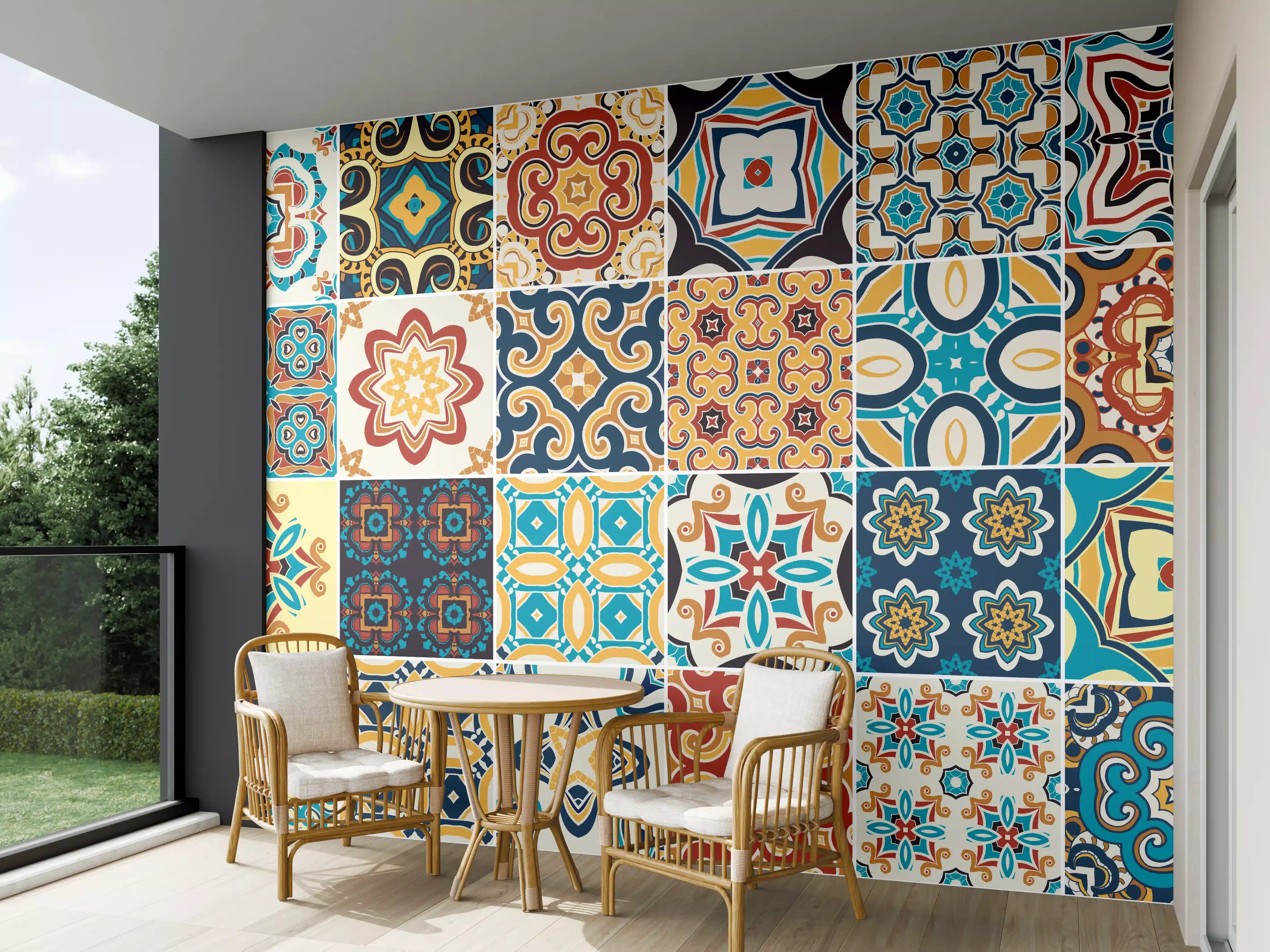 Wandverkleidung außen - Bunte Fliesen Mosaik Designs