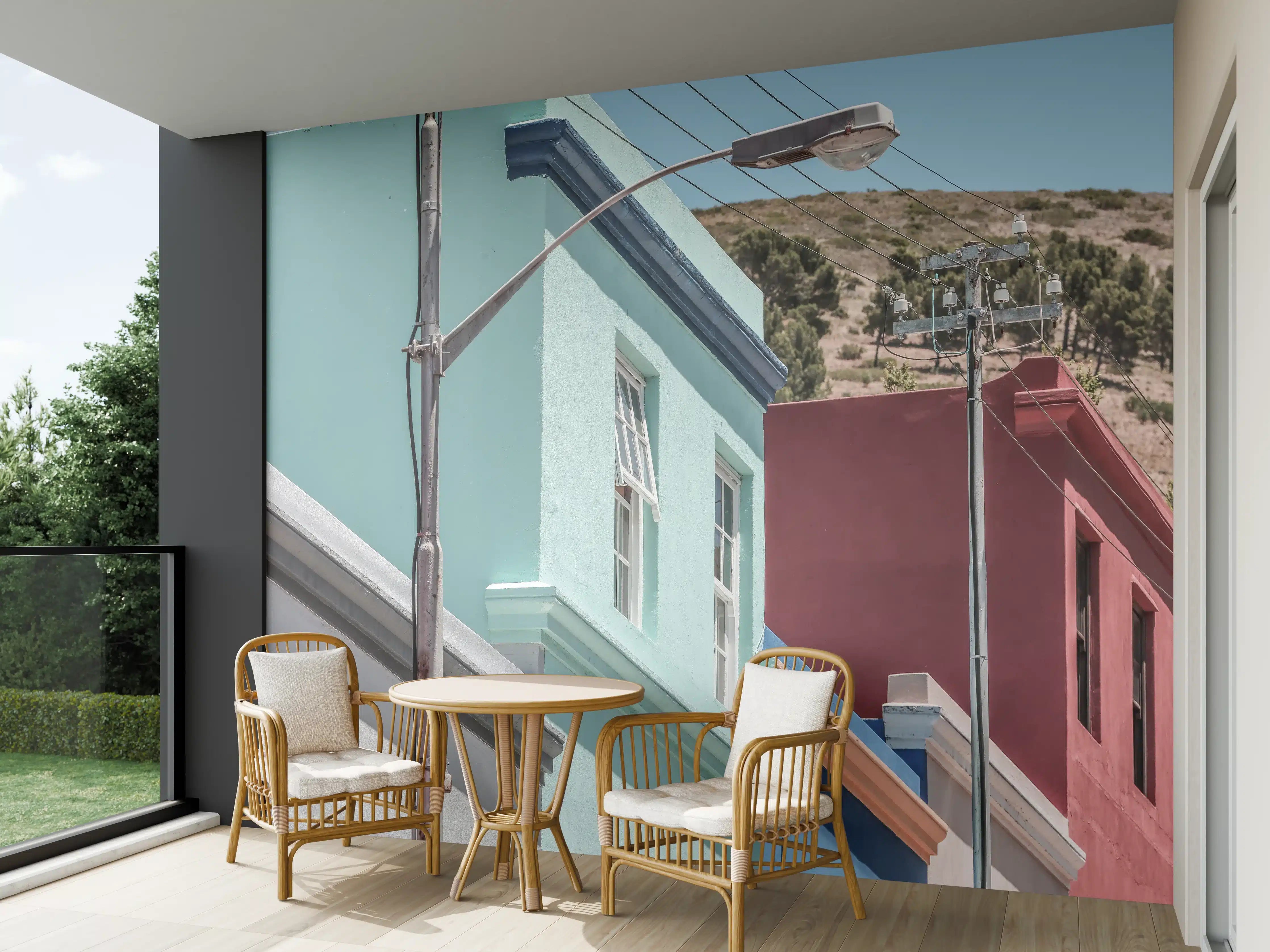 Wandverkleidung außen - Bunte Gebäude - Bo-Kaap, Kapstadt
