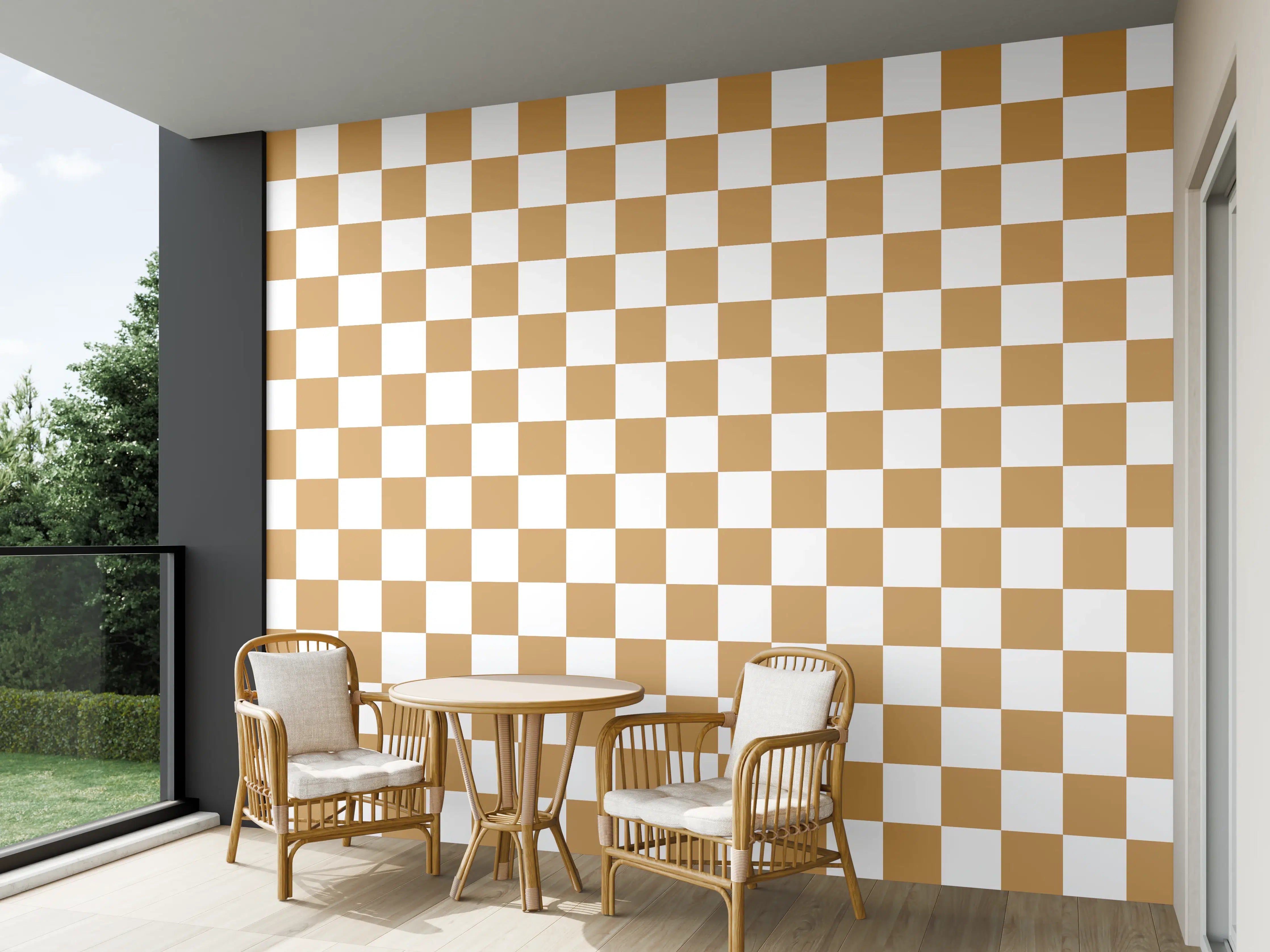 Wandverkleidung außen - Bunte Retro-Design Fliese