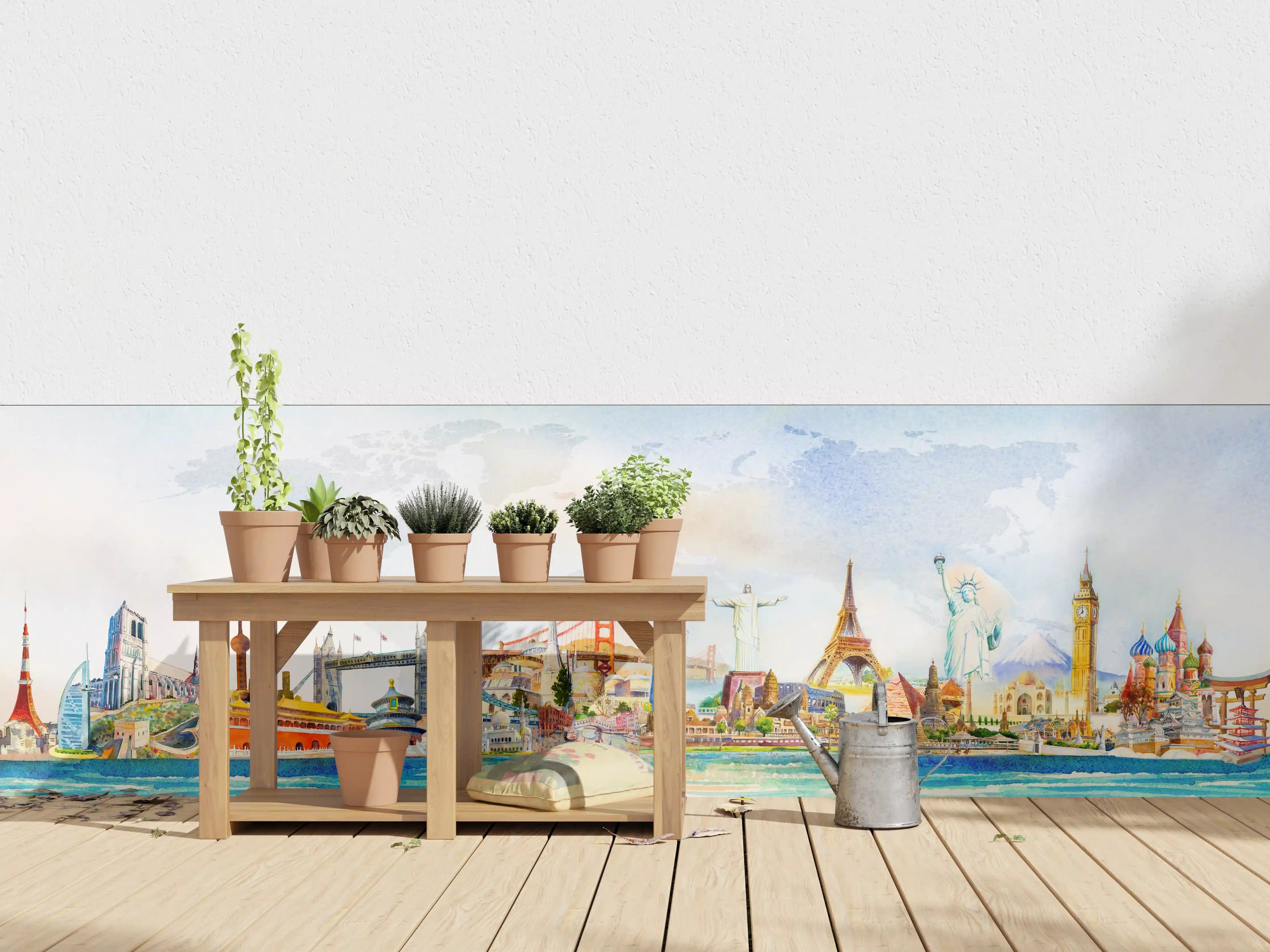 Wandverkleidung außen - Bunte Welterkundung Panorama