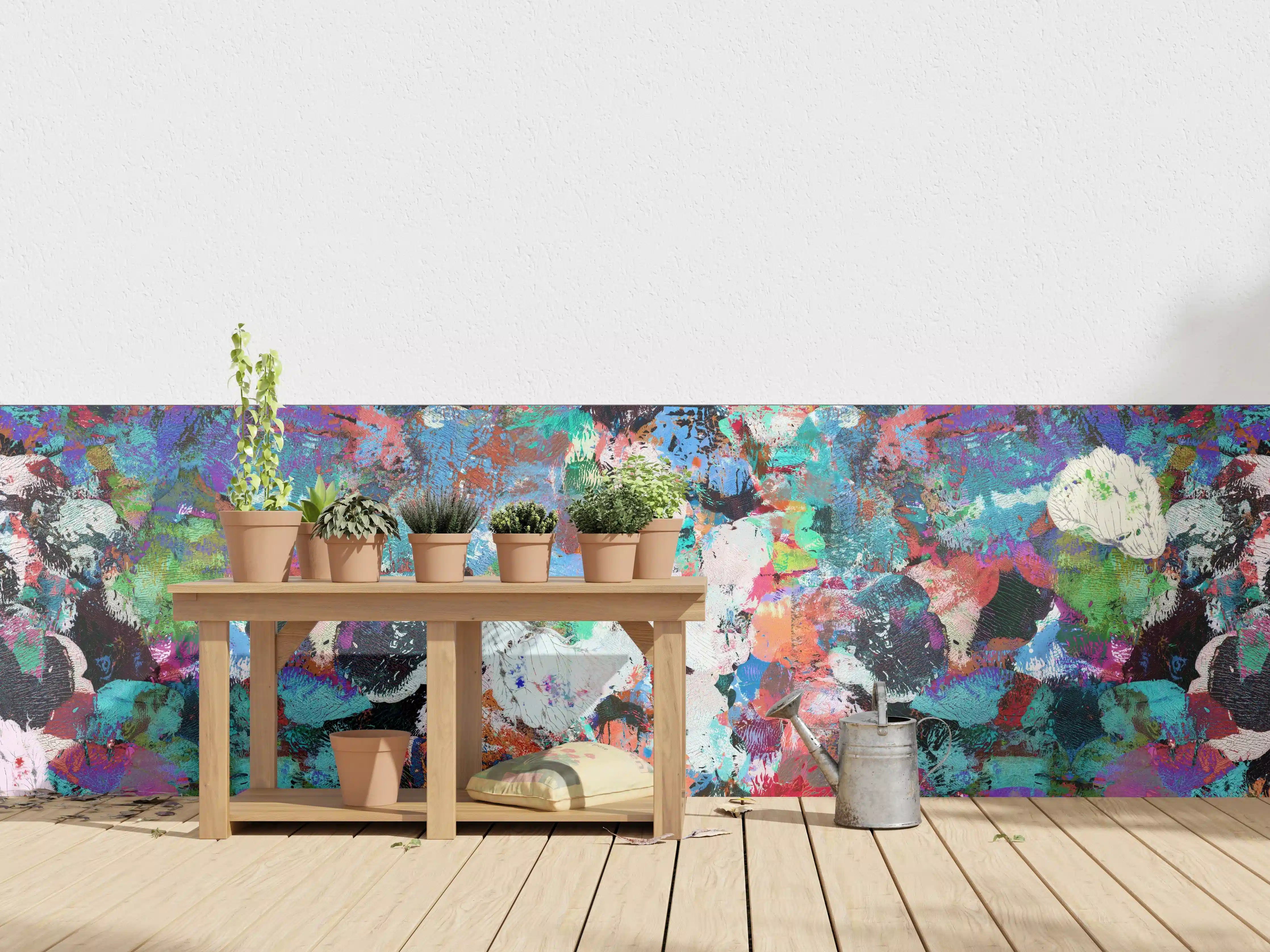 Wandverkleidung außen - Bunte lebendige Kunst