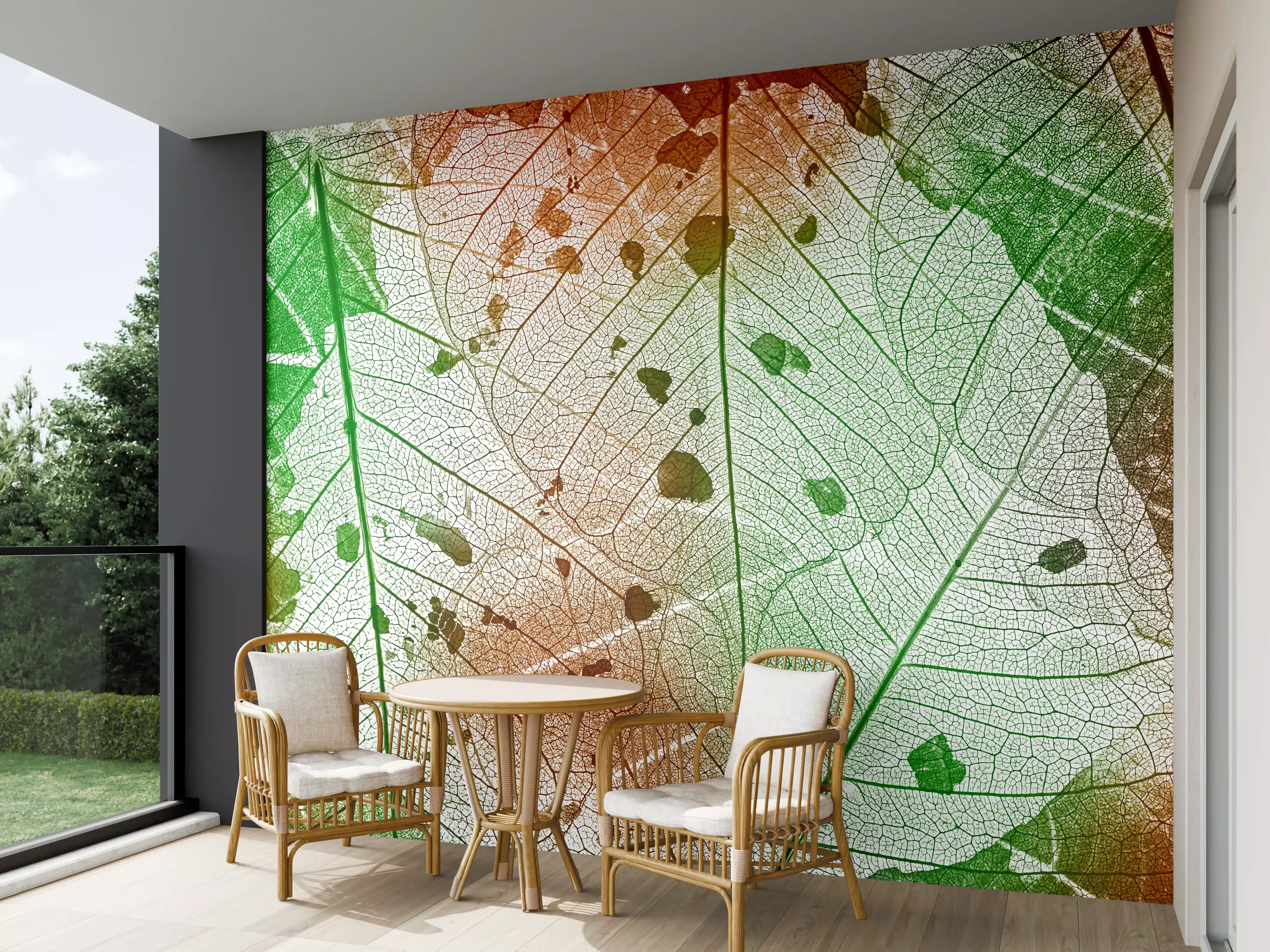 Wandverkleidung außen - Buntes Laub Texturen Bild