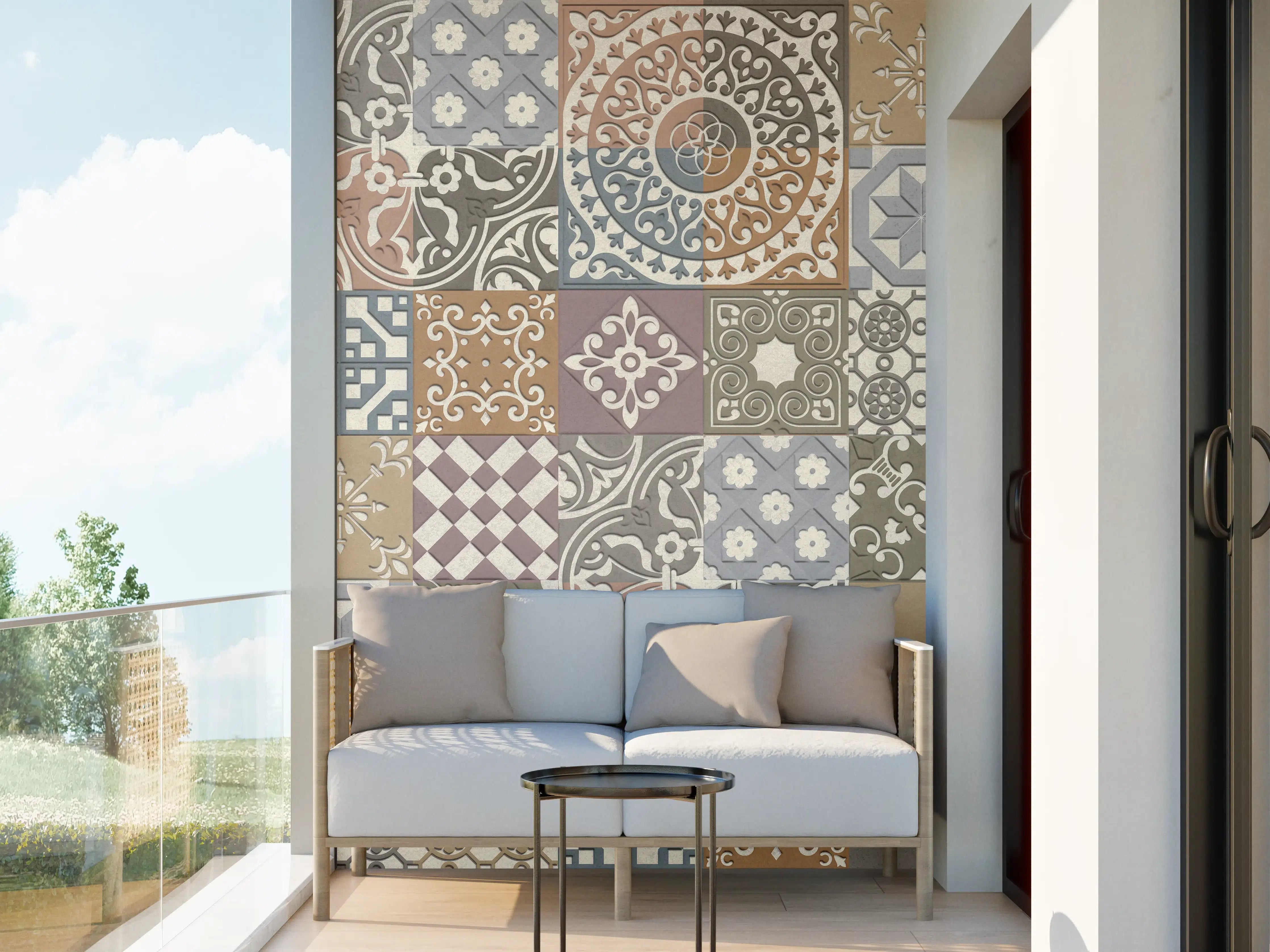 Wandverkleidung außen - Buntes portugiesisches Mosaik