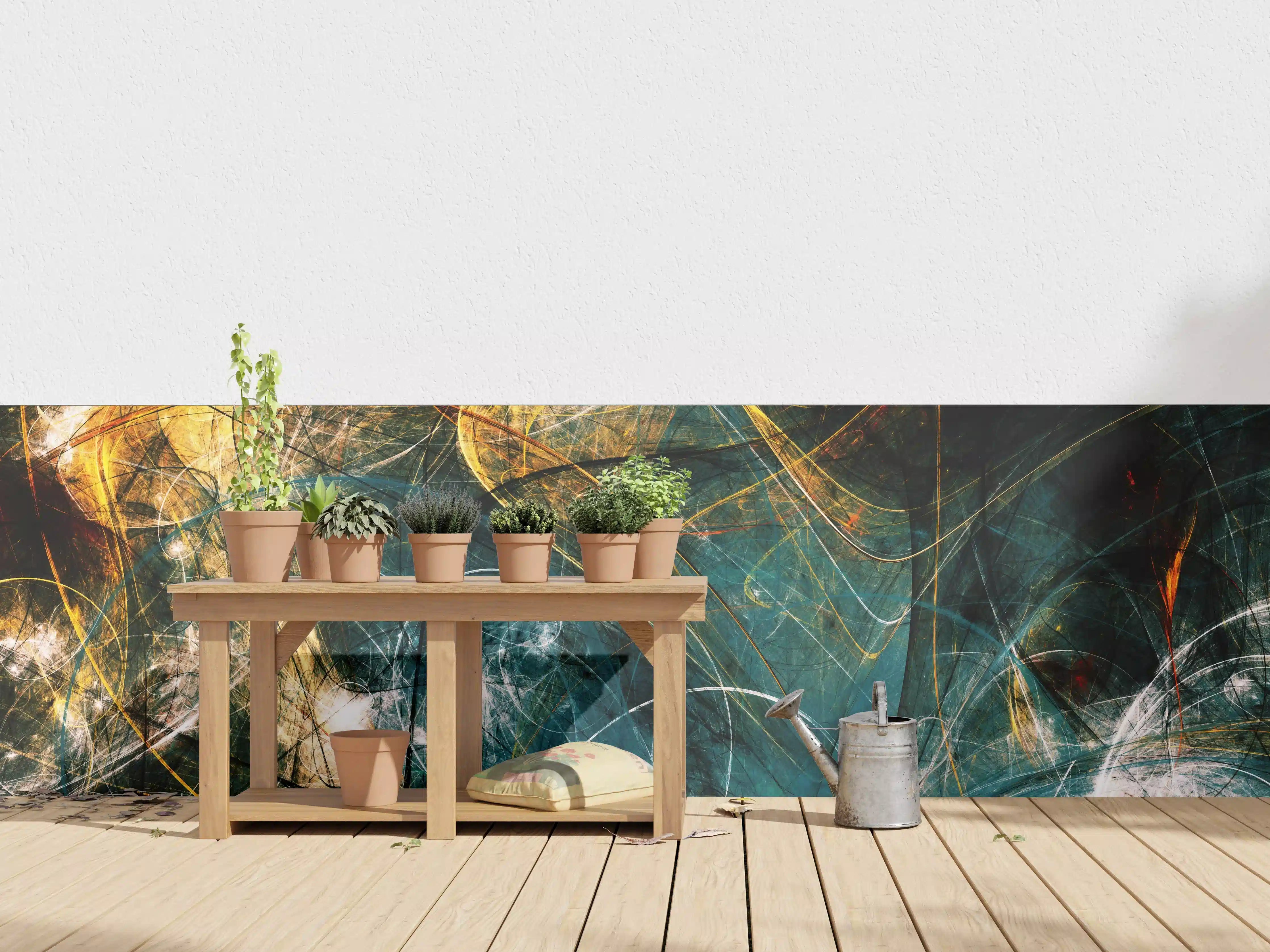 Wandverkleidung außen - Chaotische 3D- Illustration