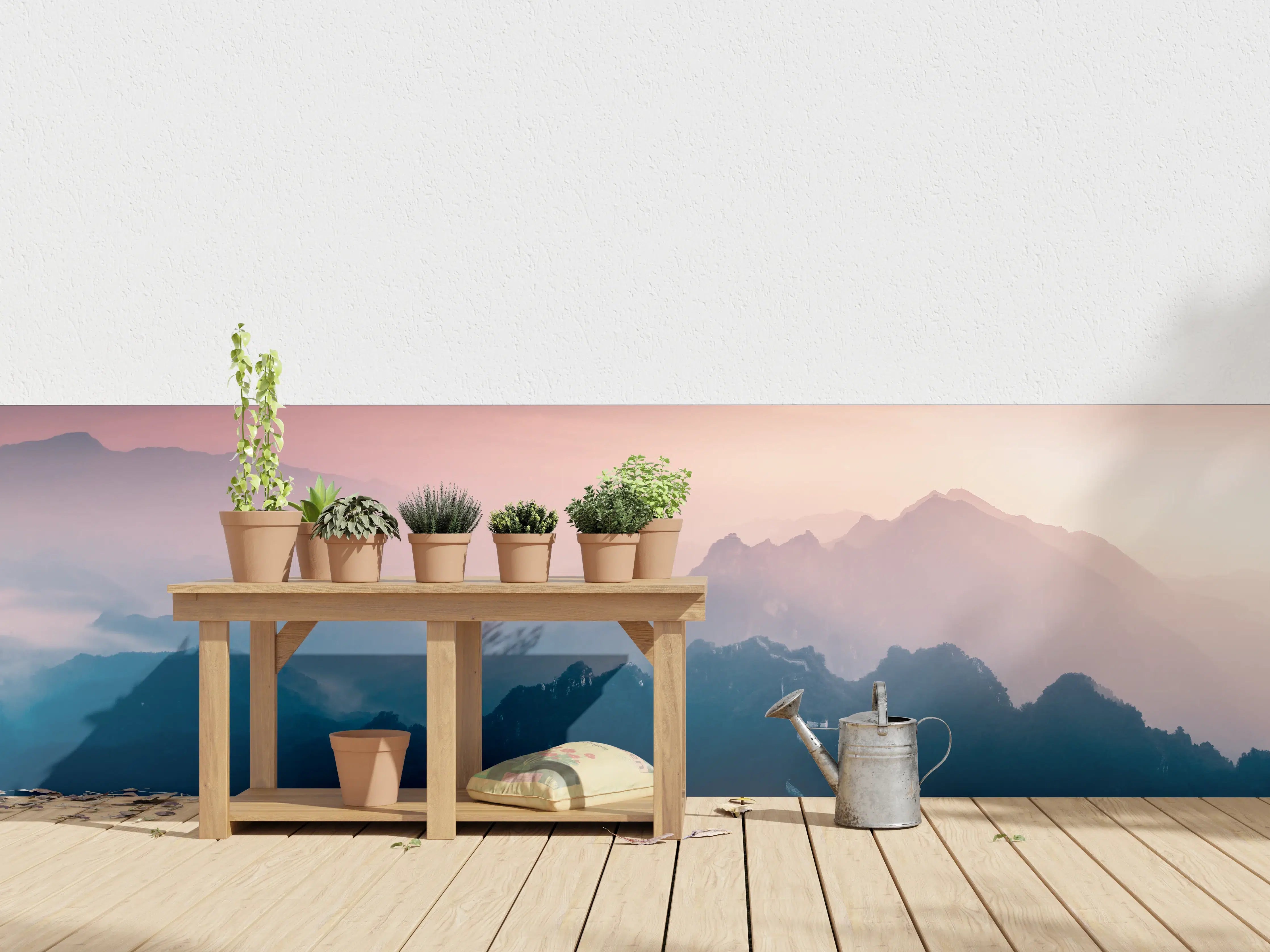 Wandverkleidung außen - Chinesiche Mauer bei Sonnenuntergang