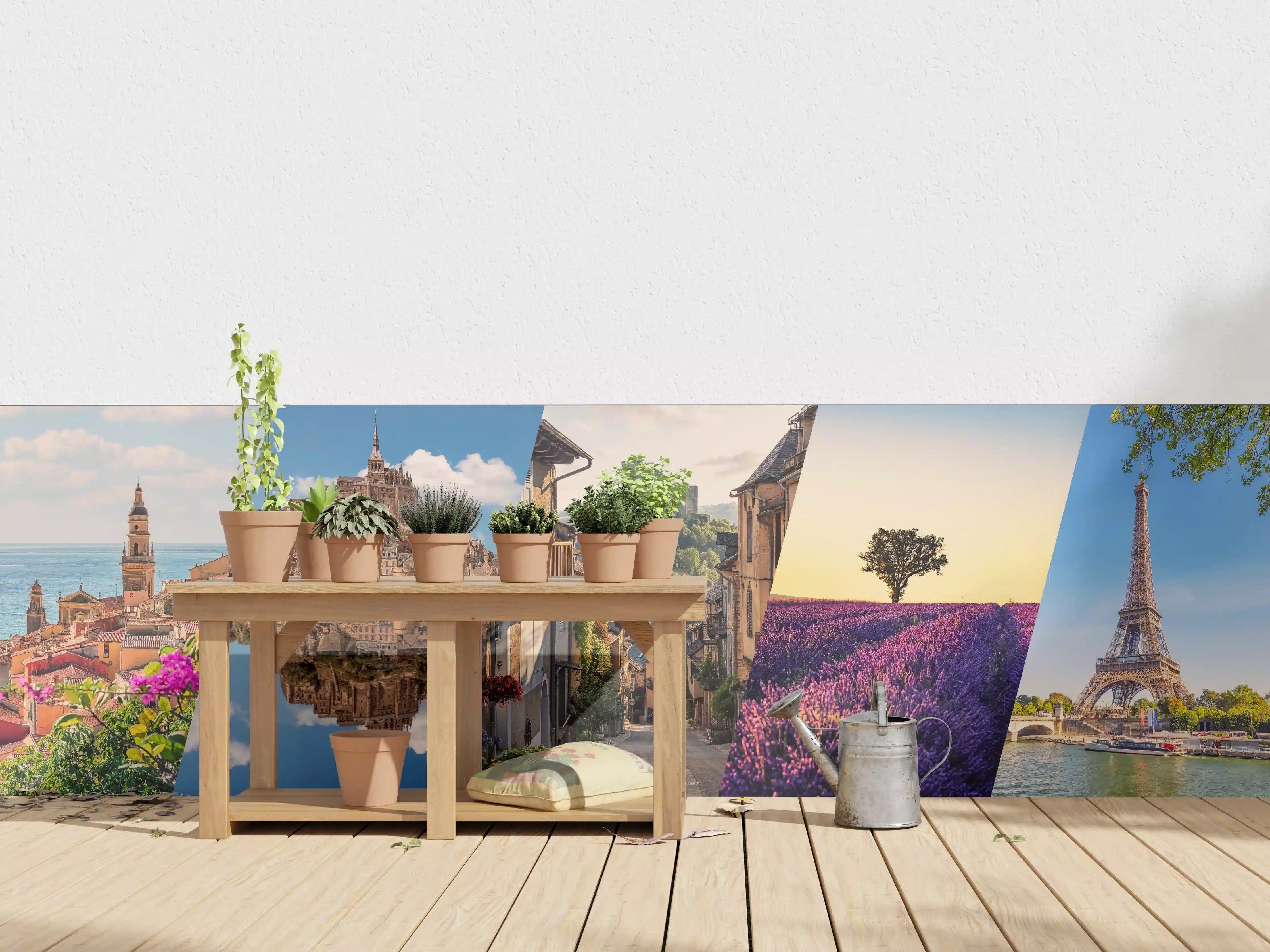 Wandverkleidung außen - Collage von Sehenswürdigkeiten