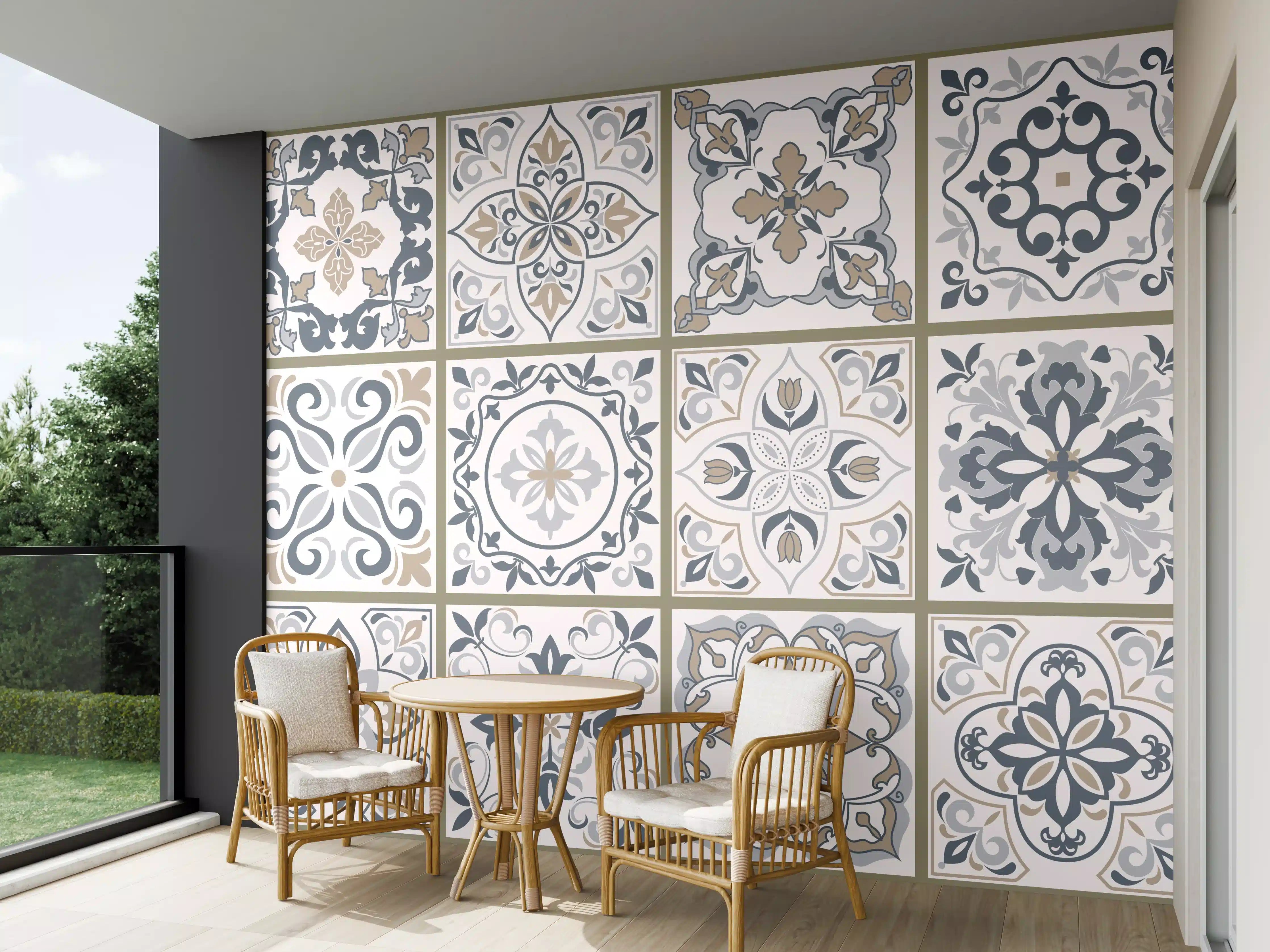 Wandverkleidung außen - Dekorative Musterfliesen