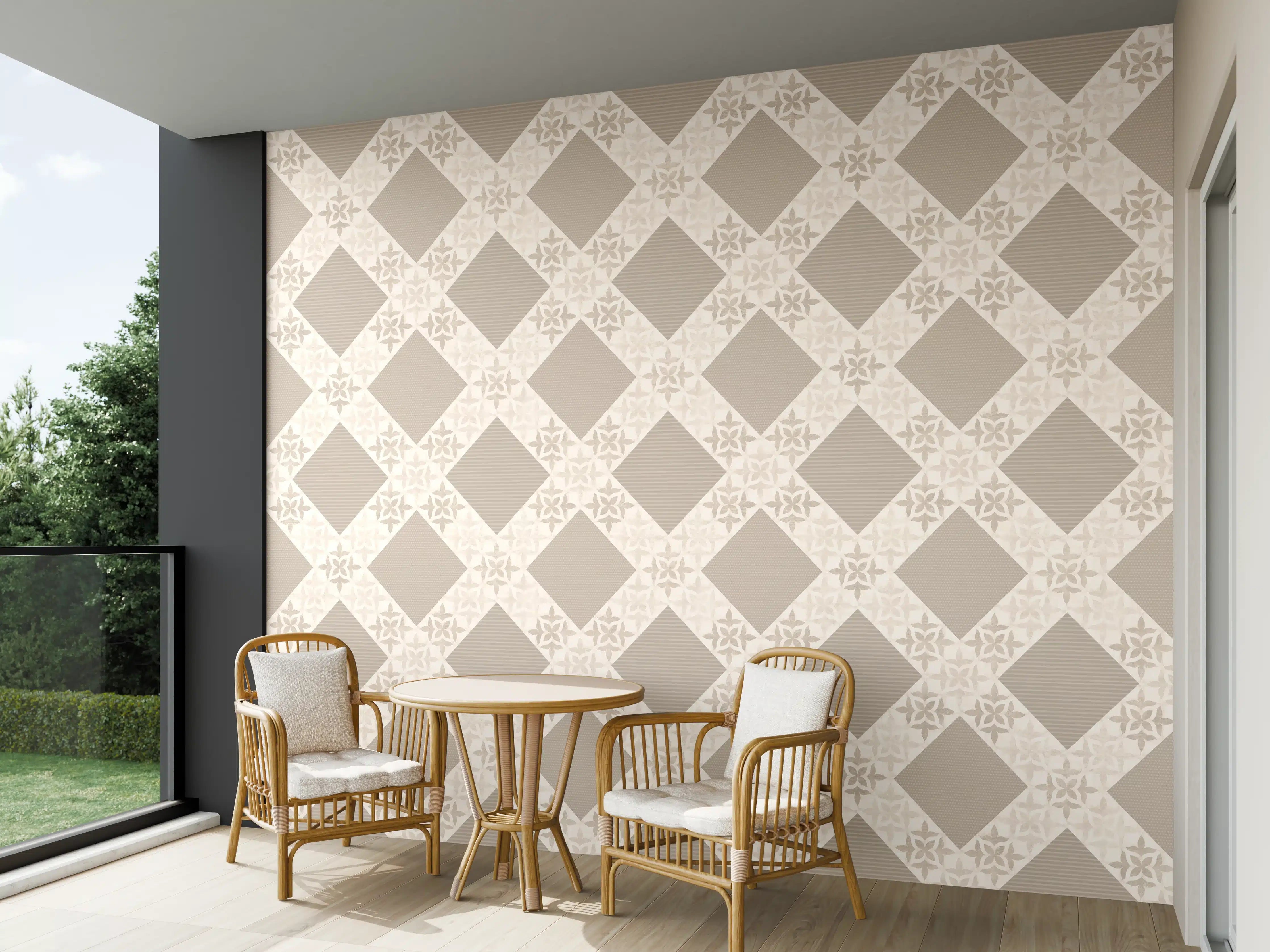 Wandverkleidung außen - Design im Ornament Muster