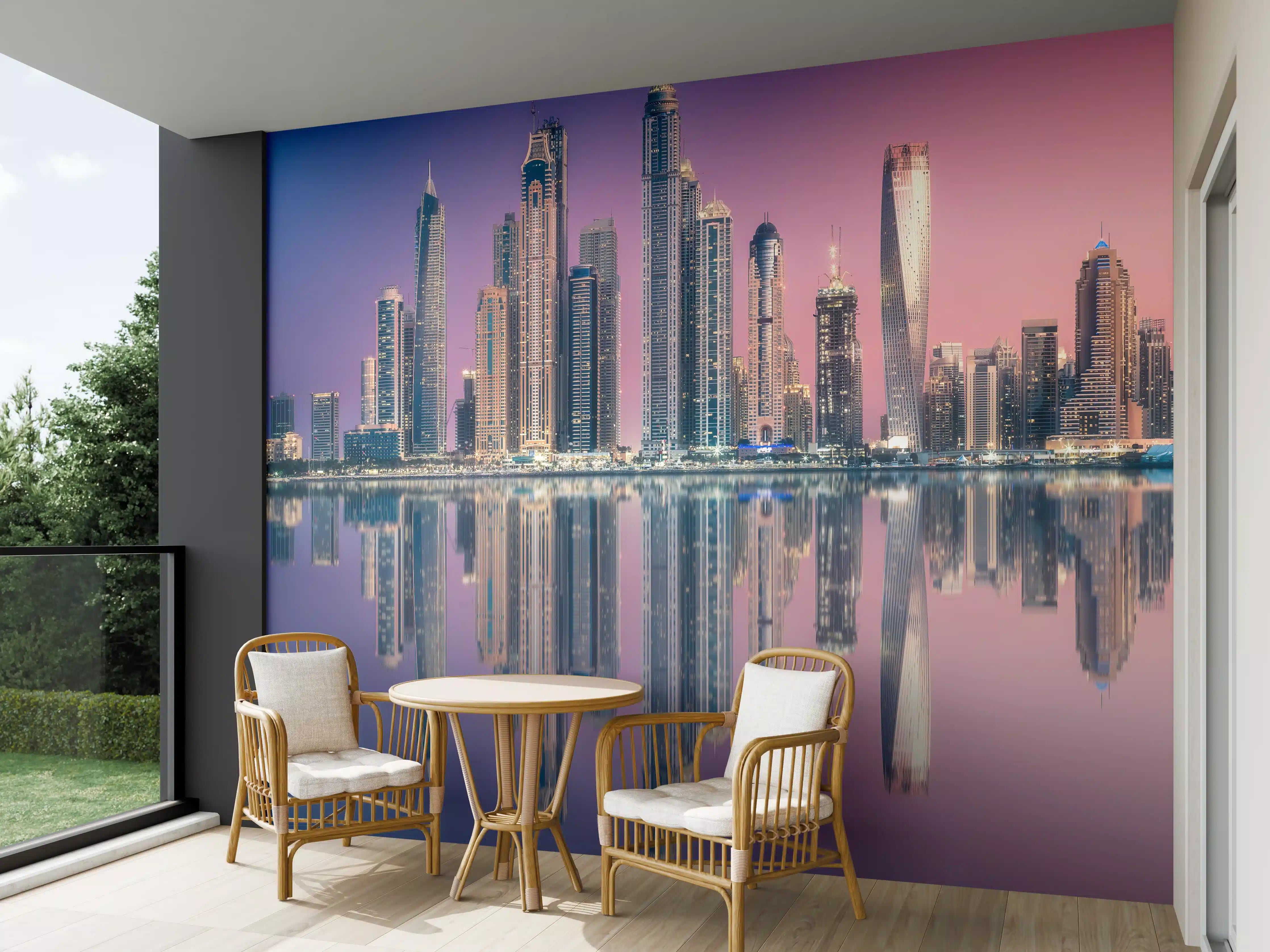 Wandverkleidung außen - Die Bucht von Dubai Marina Aussicht von Palm Jumeirah