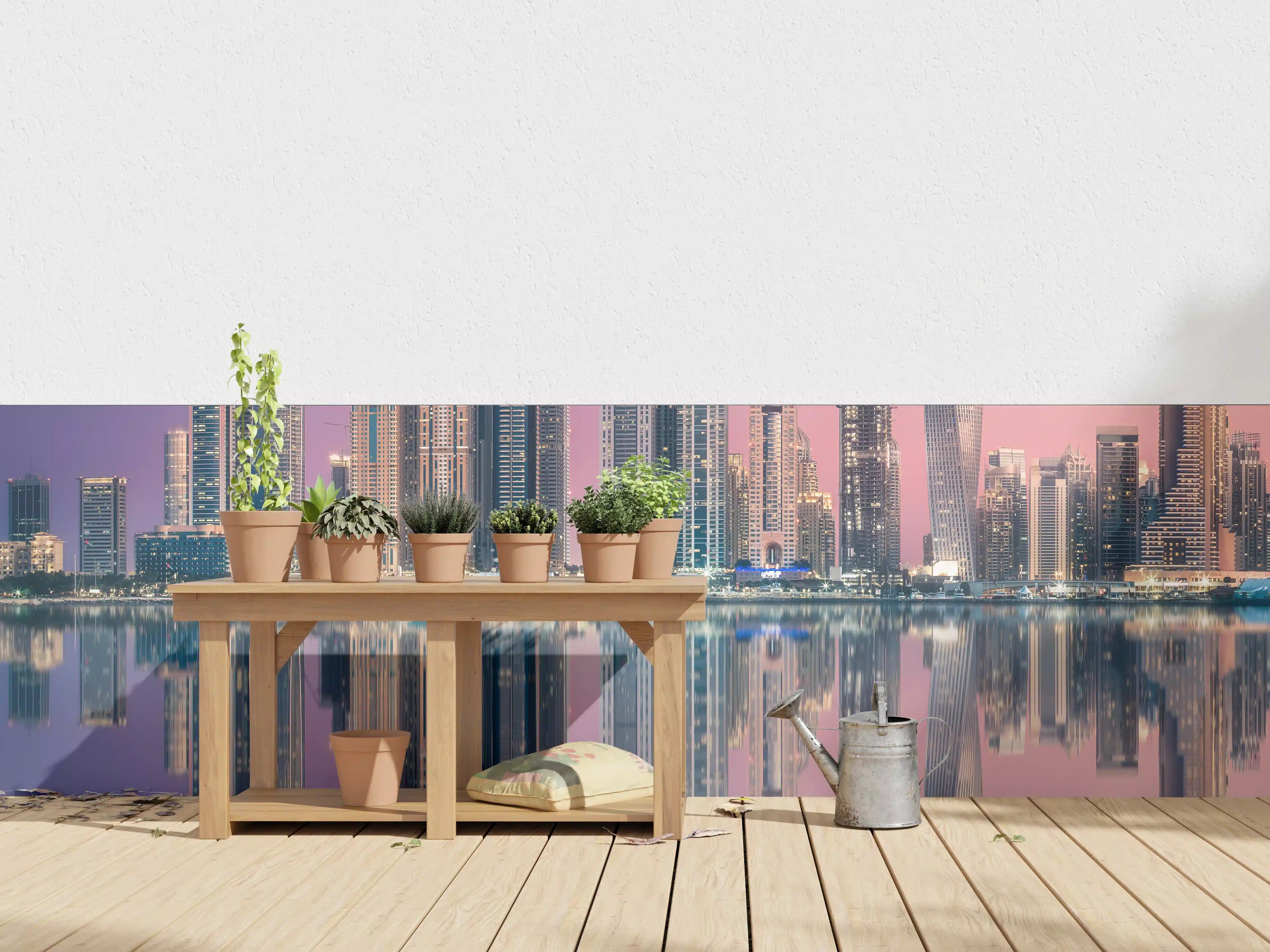 Wandverkleidung außen - Die Bucht von Dubai Marina Aussicht von Palm Jumeirah