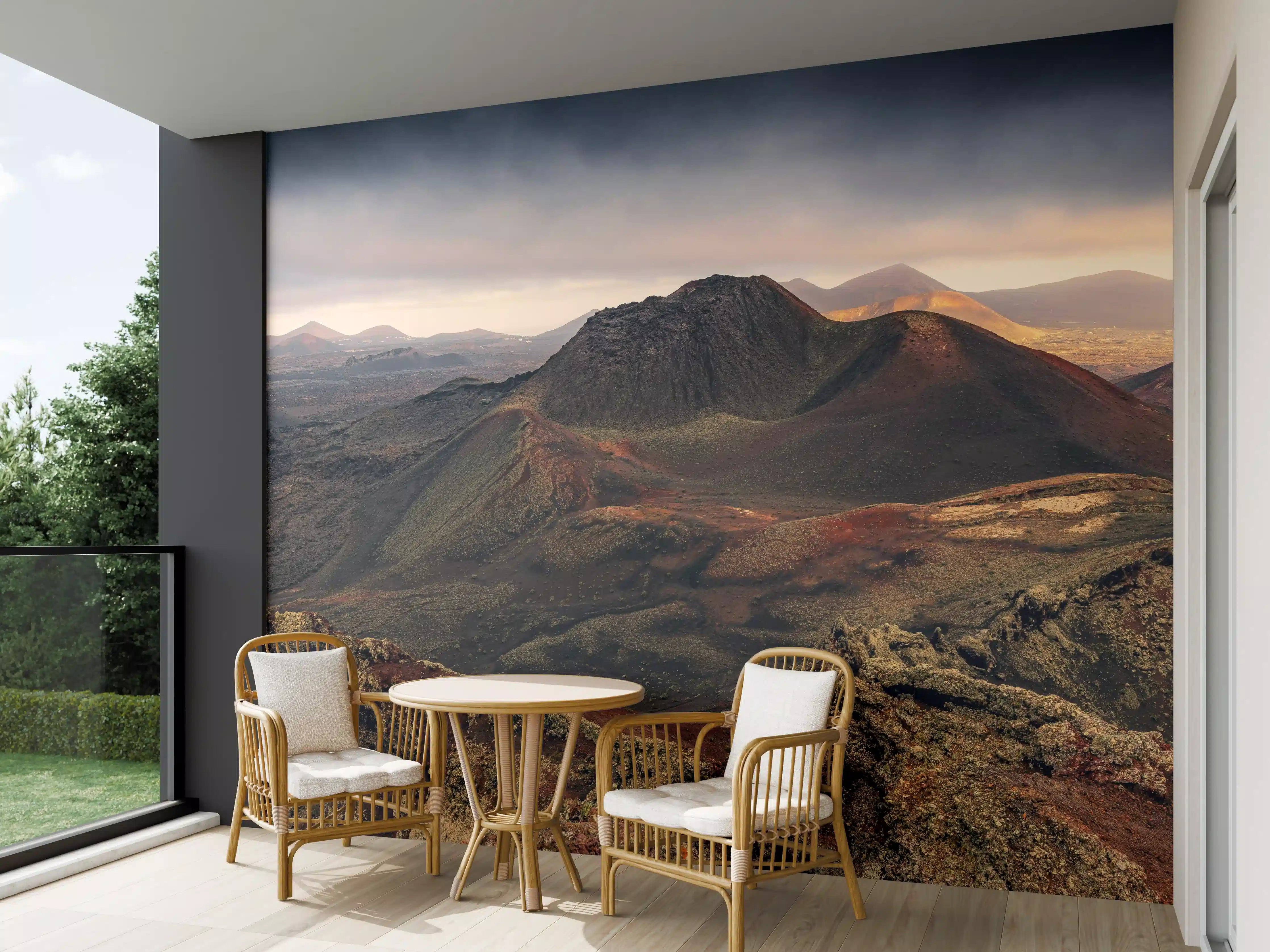 Wandverkleidung außen - Dramatische Vulkan-Landschaft Lanzarote