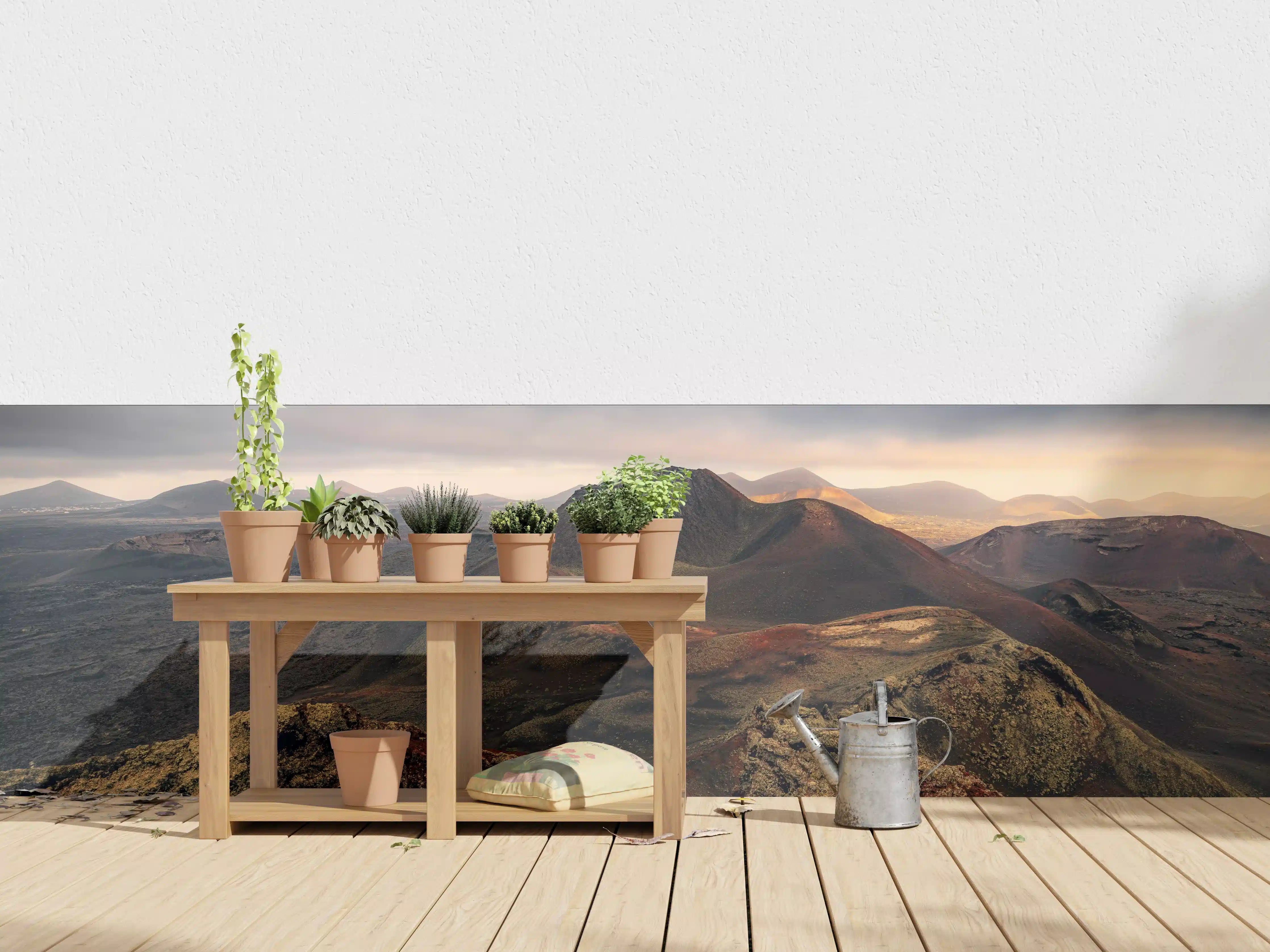 Wandverkleidung außen - Dramatische Vulkan-Landschaft Lanzarote