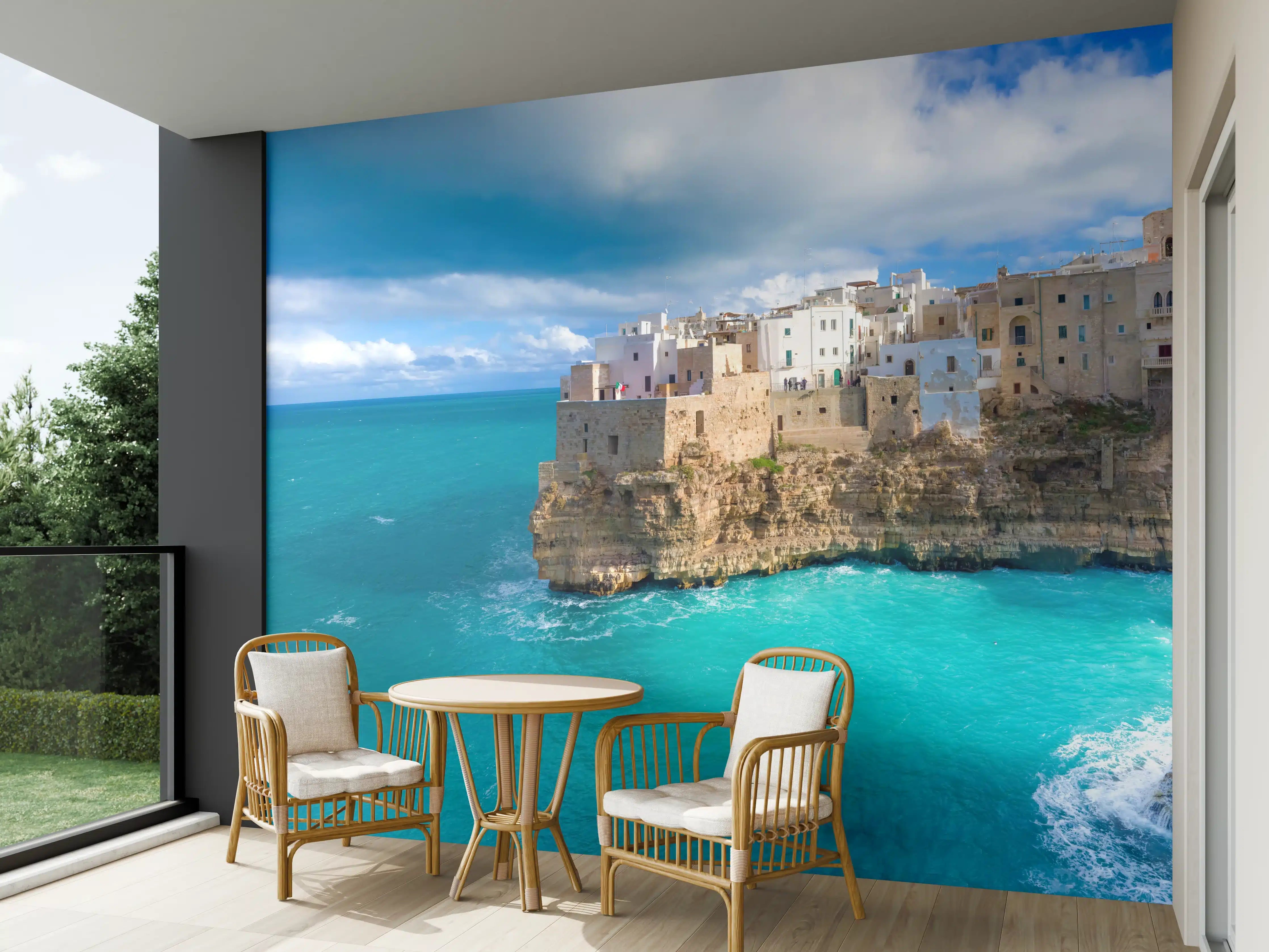 Wandverkleidung außen - Drohnensicht - Polignano