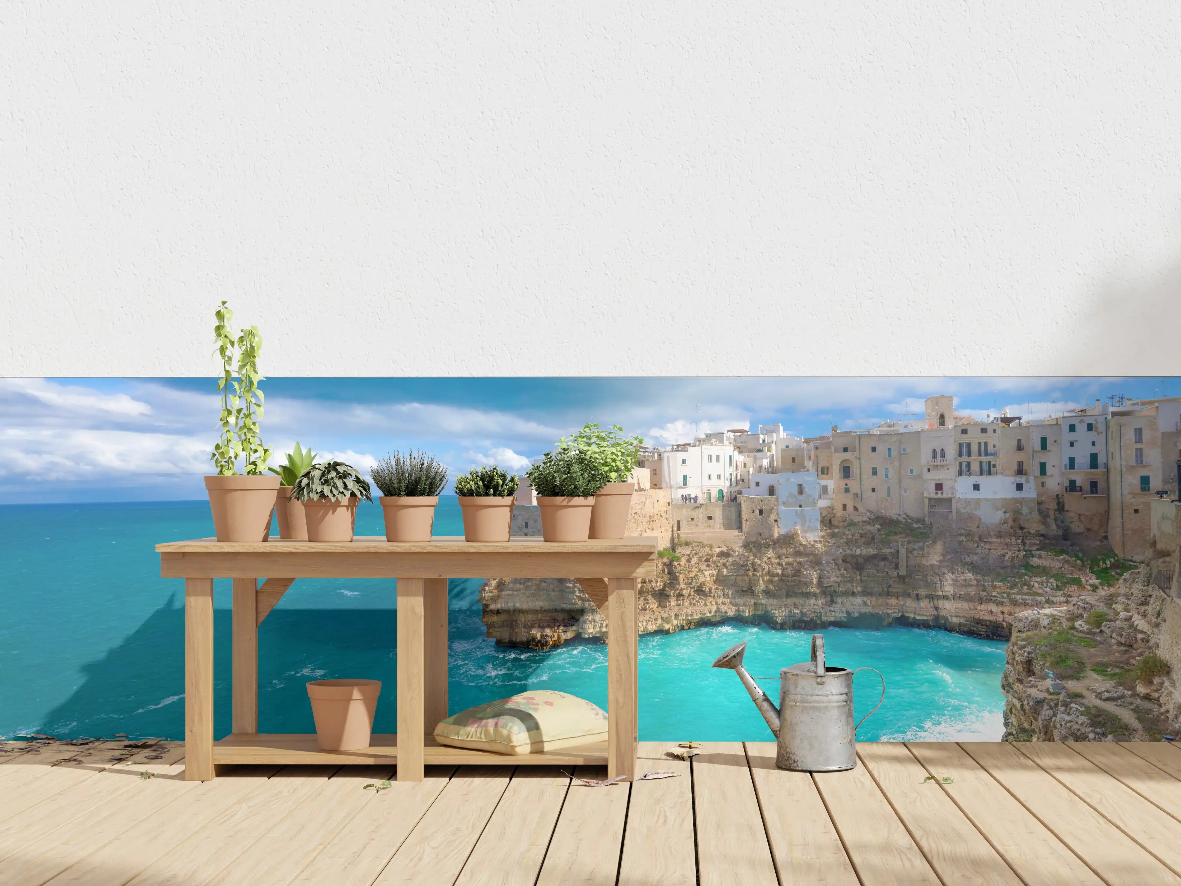 Wandverkleidung außen - Drohnensicht - Polignano