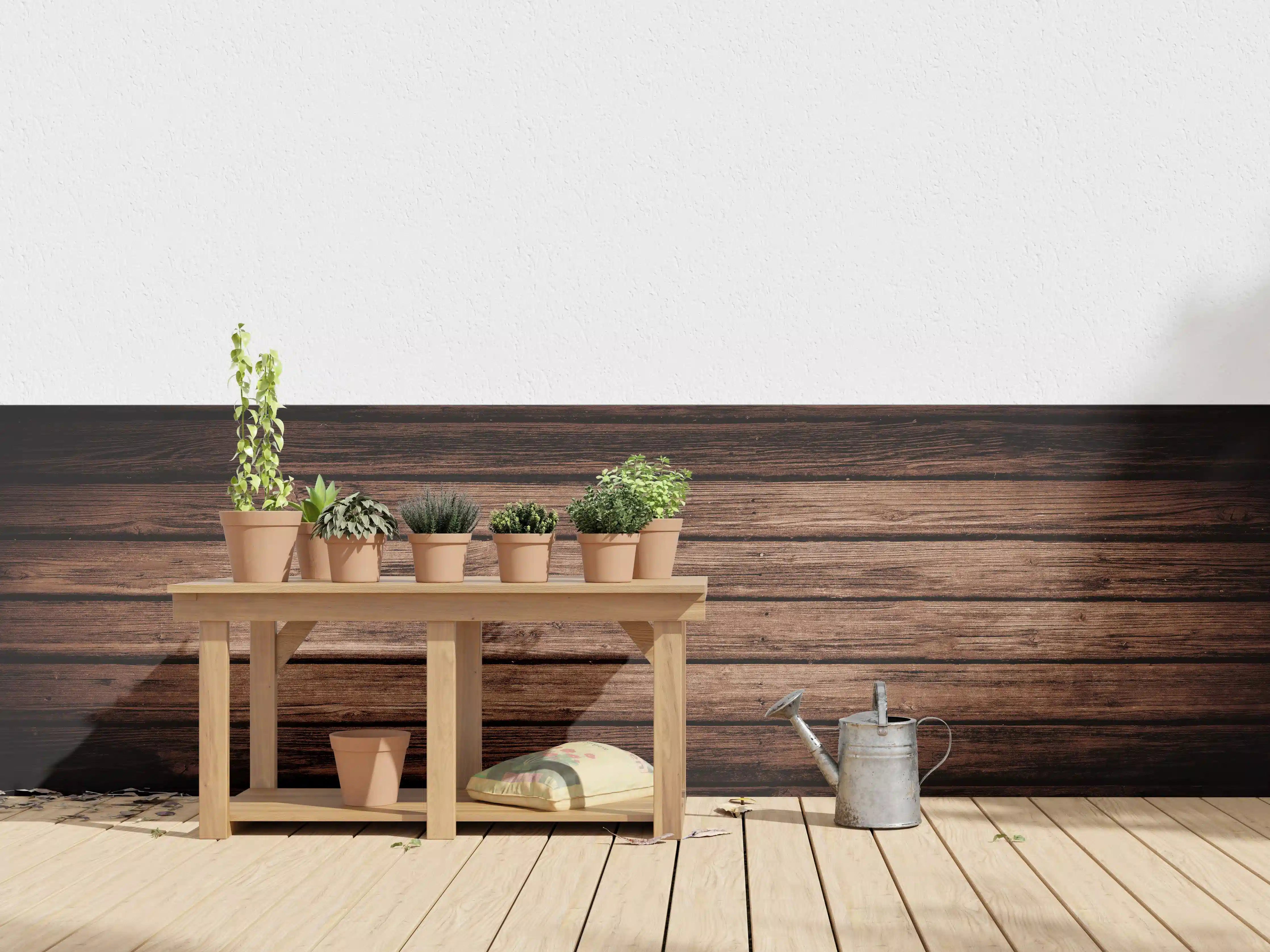 Wandverkleidung außen - Dunkelbraun-rustikale Holzplanken