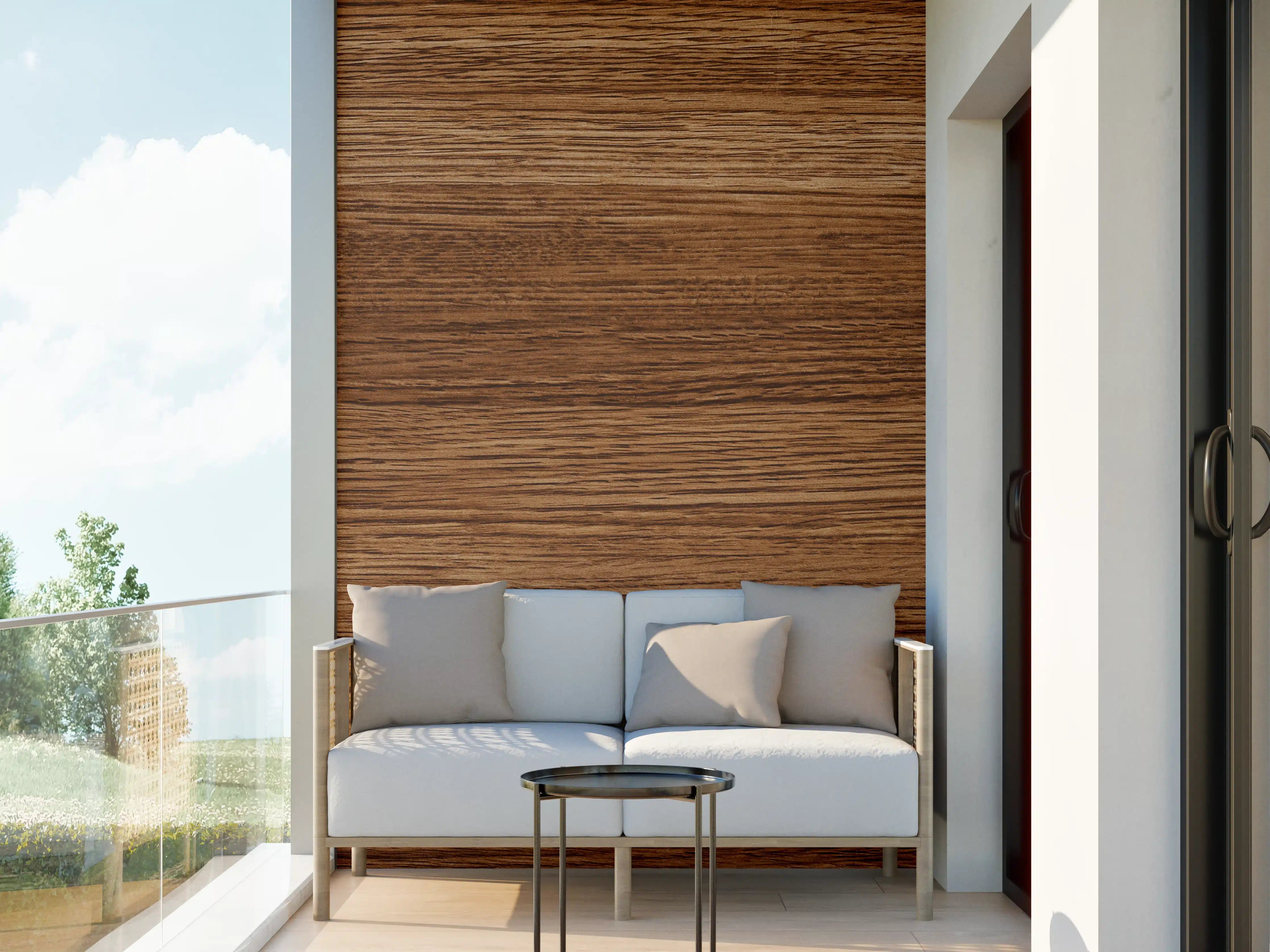 Wandverkleidung außen - Dunkle Holzwand mit Streifenmuster