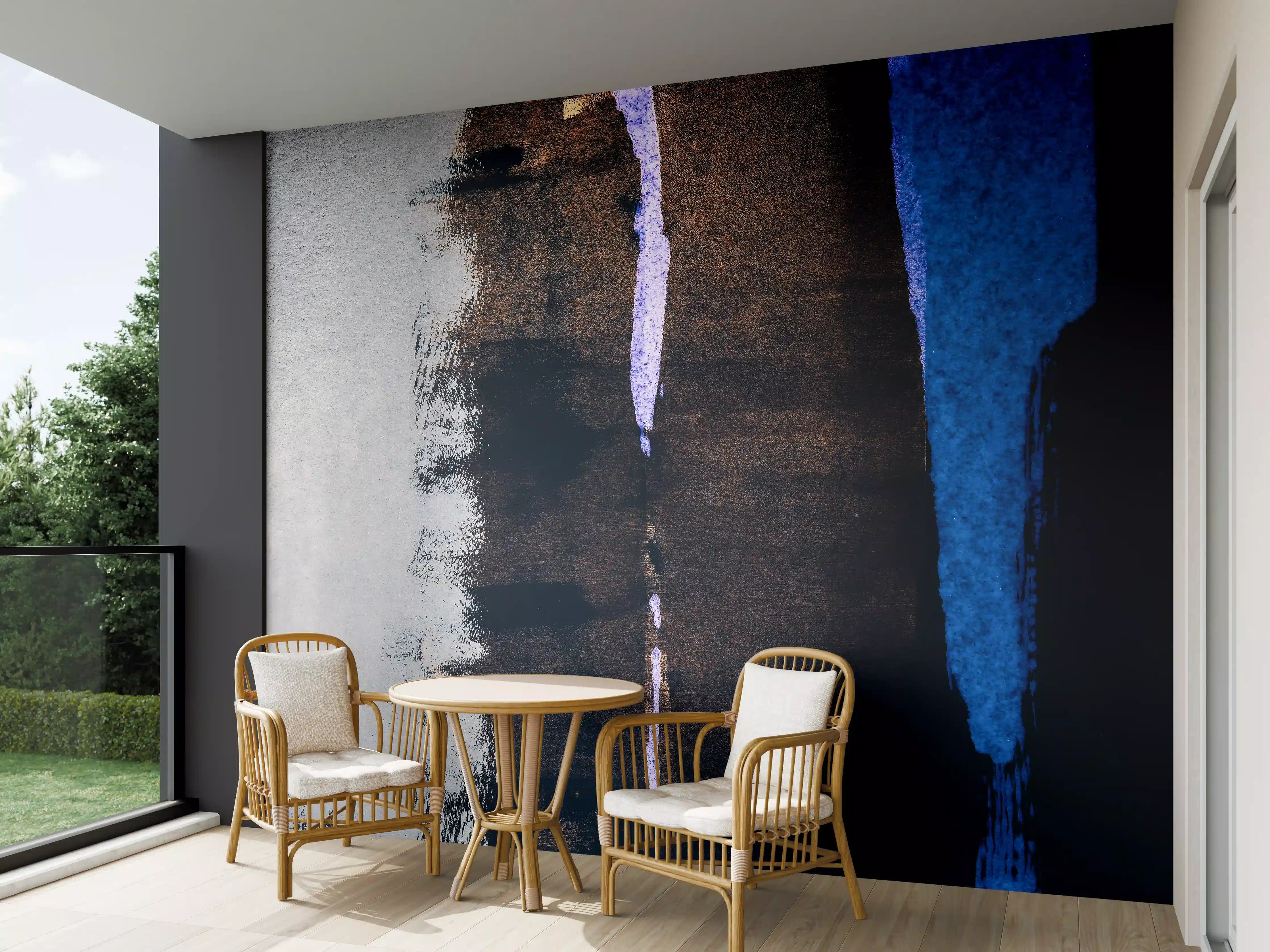 Wandverkleidung außen - Dunkle Reflexion Abstrakte Kunst